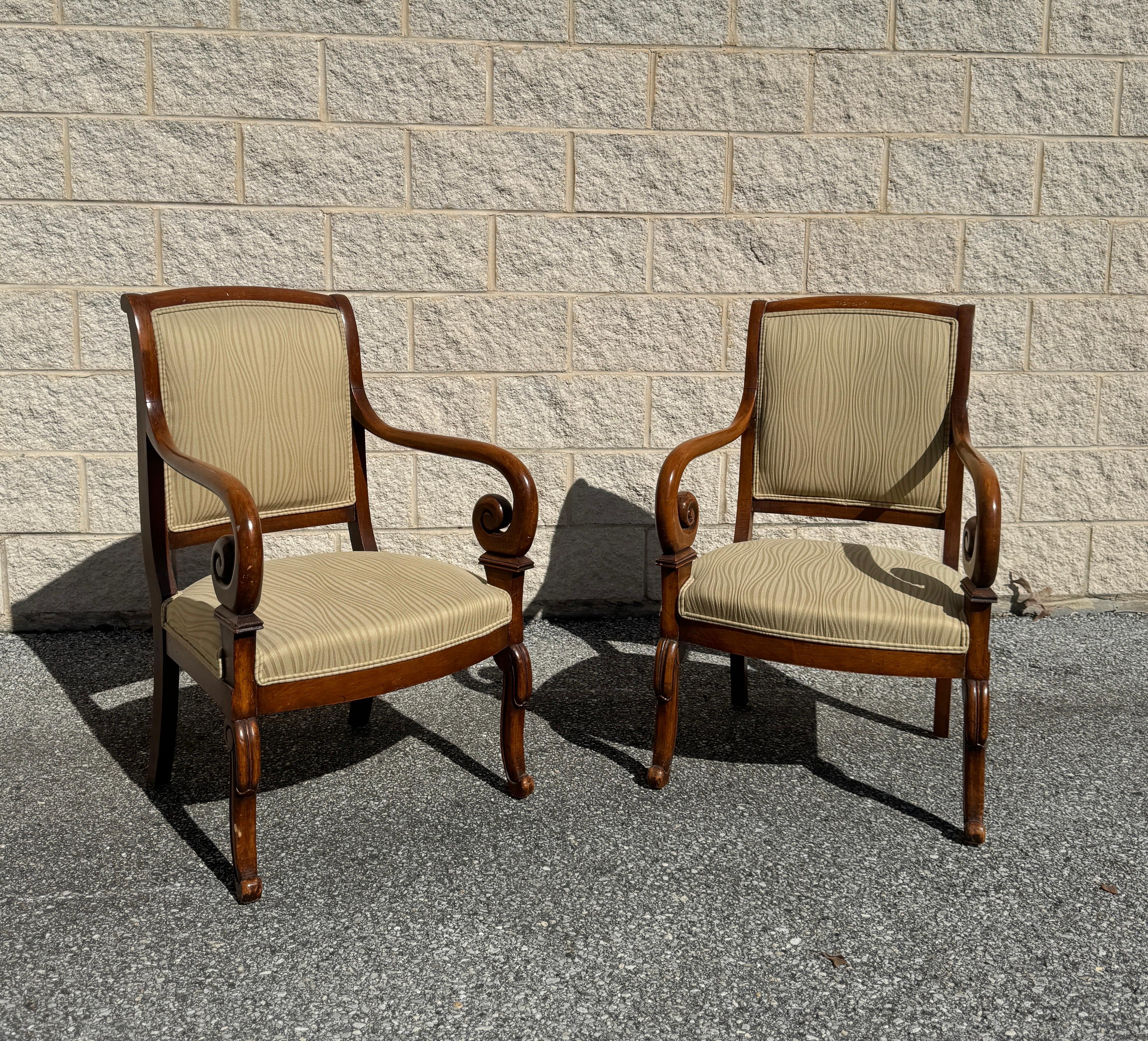Crafted from quality mahogany wood, upholstered in neutral cream fabric. 