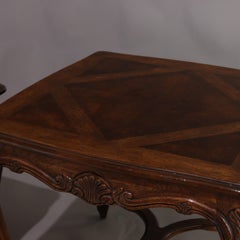 Vintage French Louis XIV Style Drexel Heritage Inlaid Mahogany Side Tables