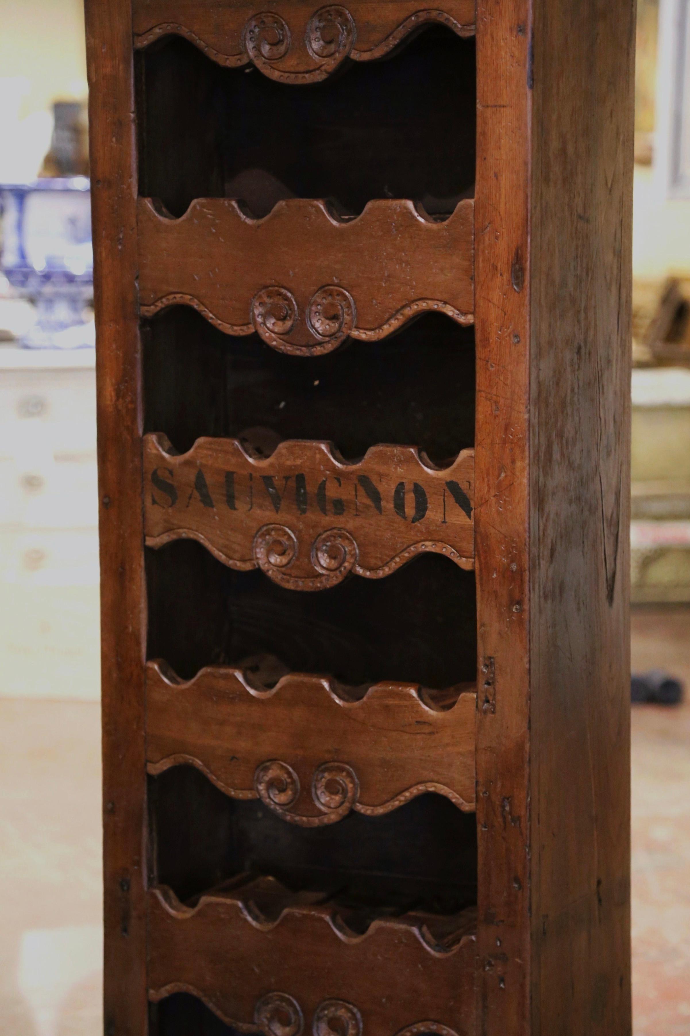 carved wine rack