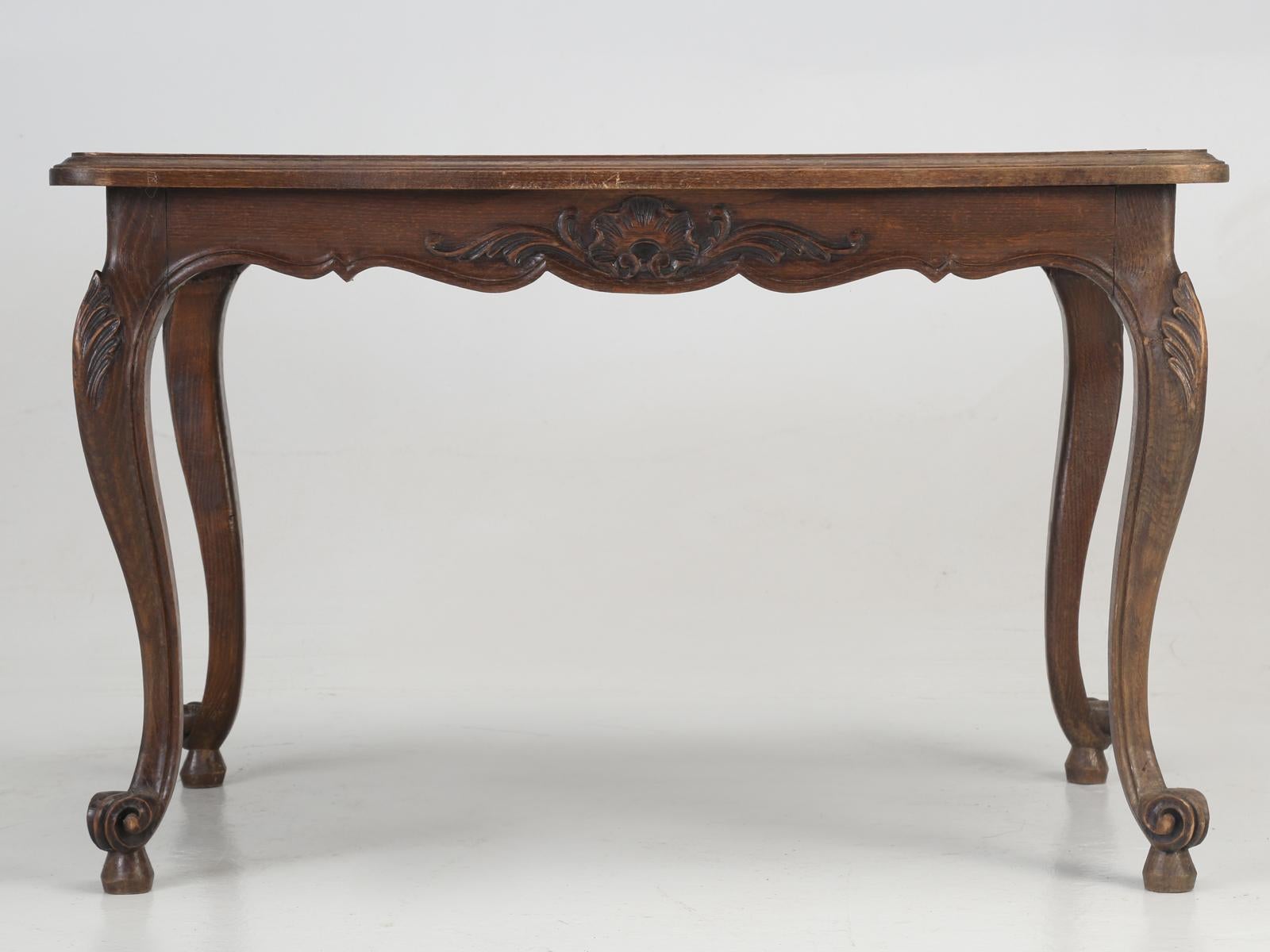 Oak Vintage French Louis XV End Table or Side Table For Sale