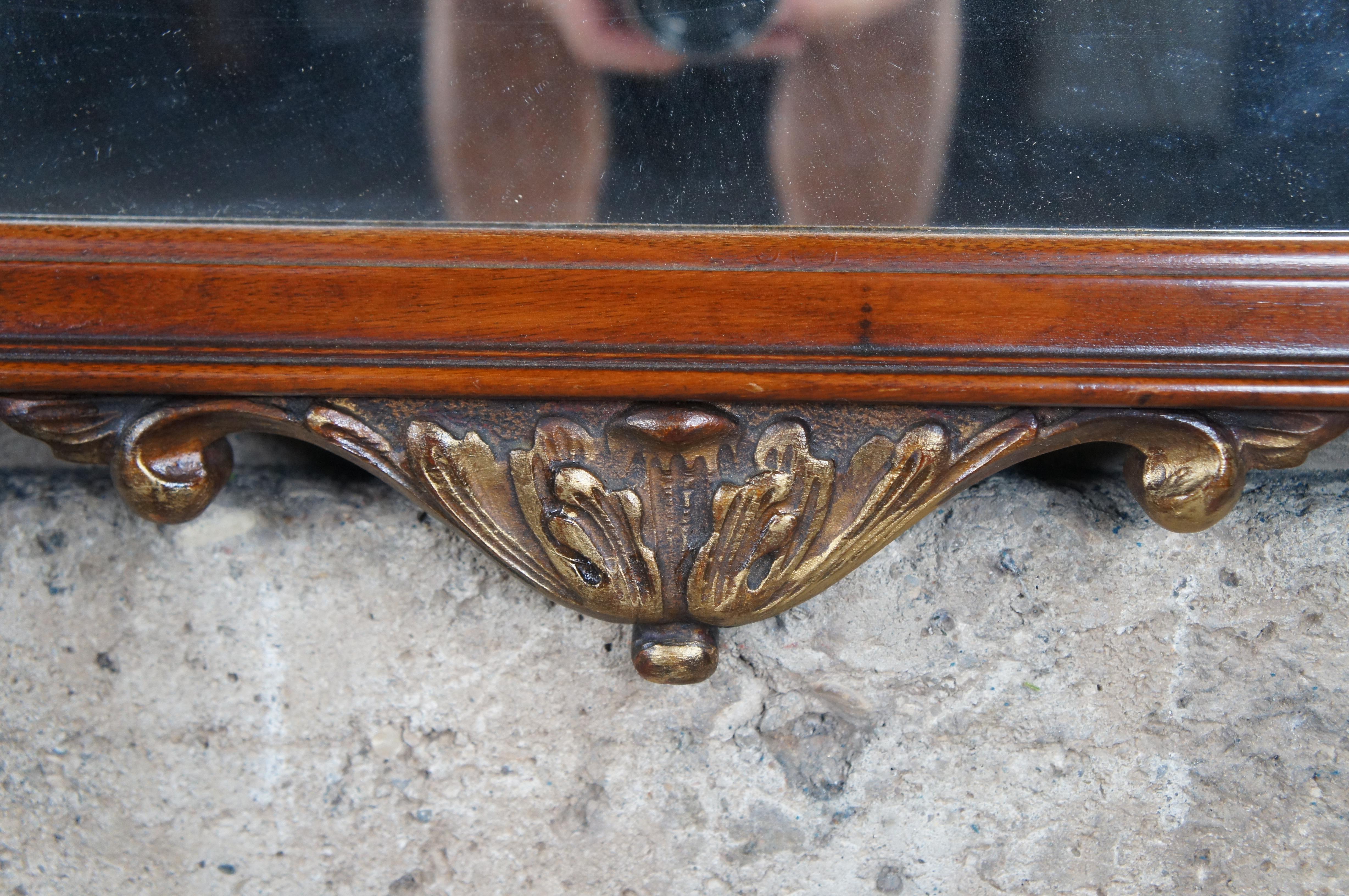 Specchio da parete appeso in mogano Vintage French Louis XV Neoclassical Style Vanity Mirror in vendita 1
