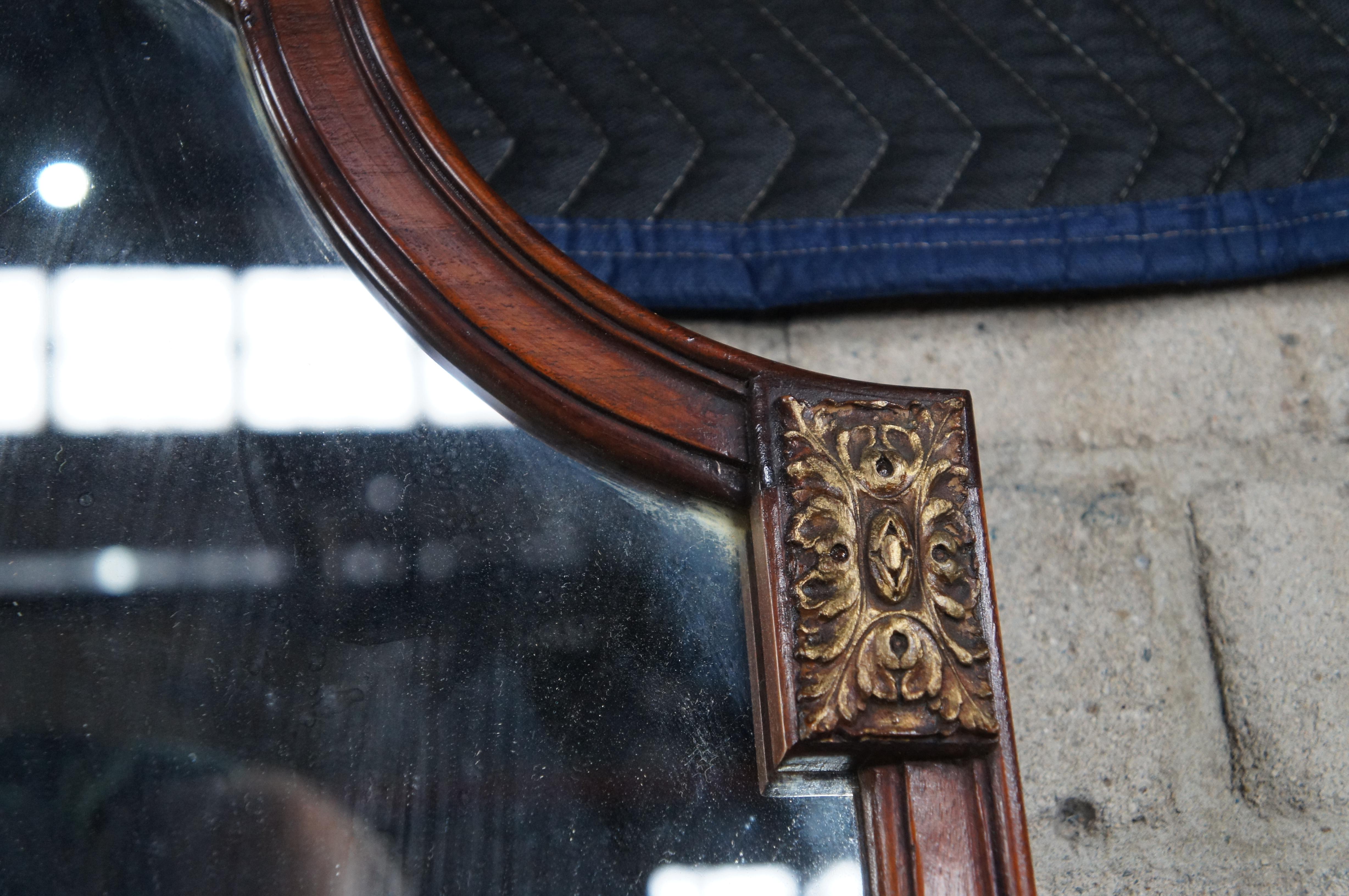Specchio da parete appeso in mogano Vintage French Louis XV Neoclassical Style Vanity Mirror in vendita 4