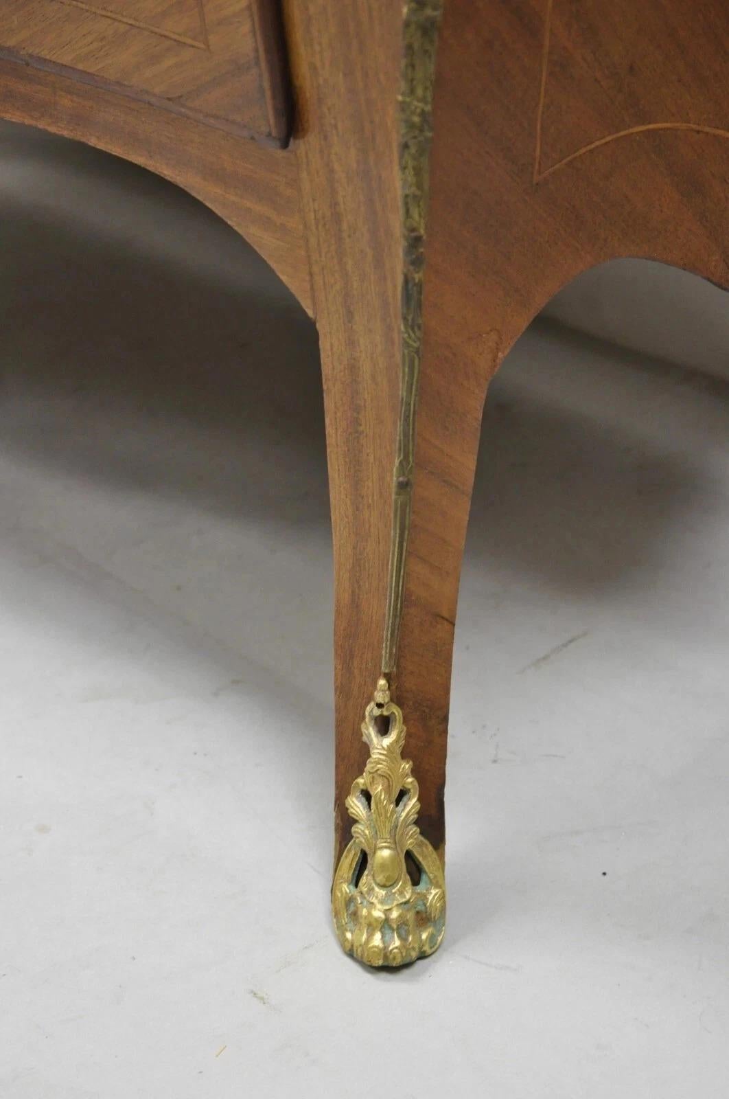 Vintage French Louis XV Style Bombe Commode Dresser Chest of Drawers w/ Cherubs For Sale 5