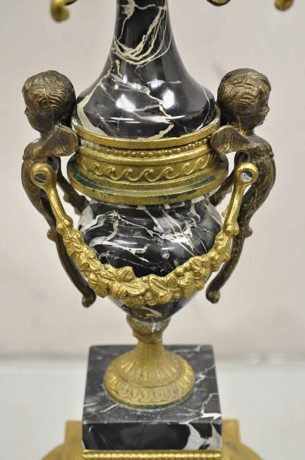 Ensemble d'horloges et de marbre Brevetatto italienne vintage de style Louis XV en vente 5