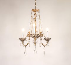 Vintage French Louis XV Style Crystal Chandelier In the Manner of Maison Jansen