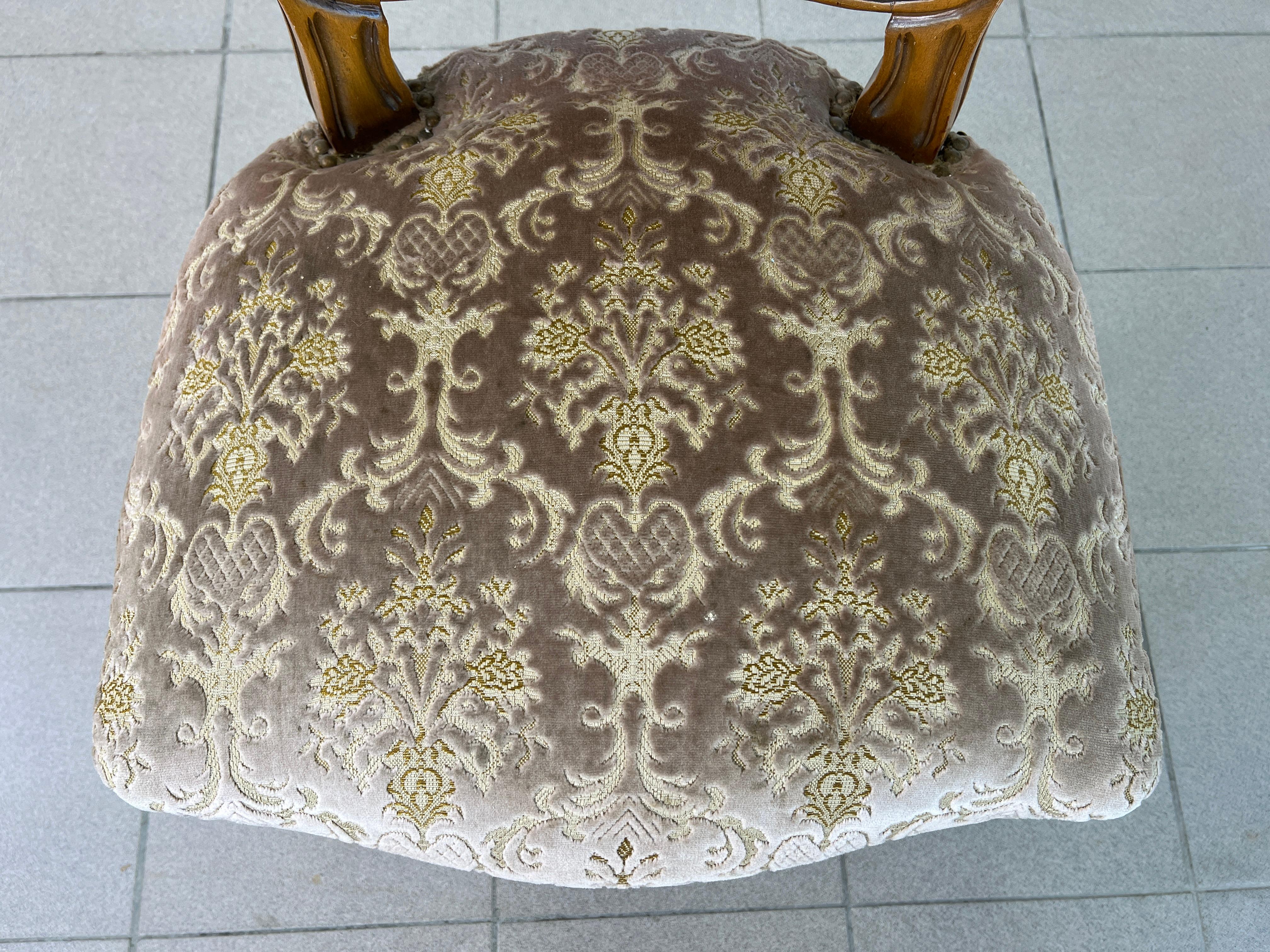 Vintage French Louis XV Style Dining Chairs – Set of 6 en venta 3