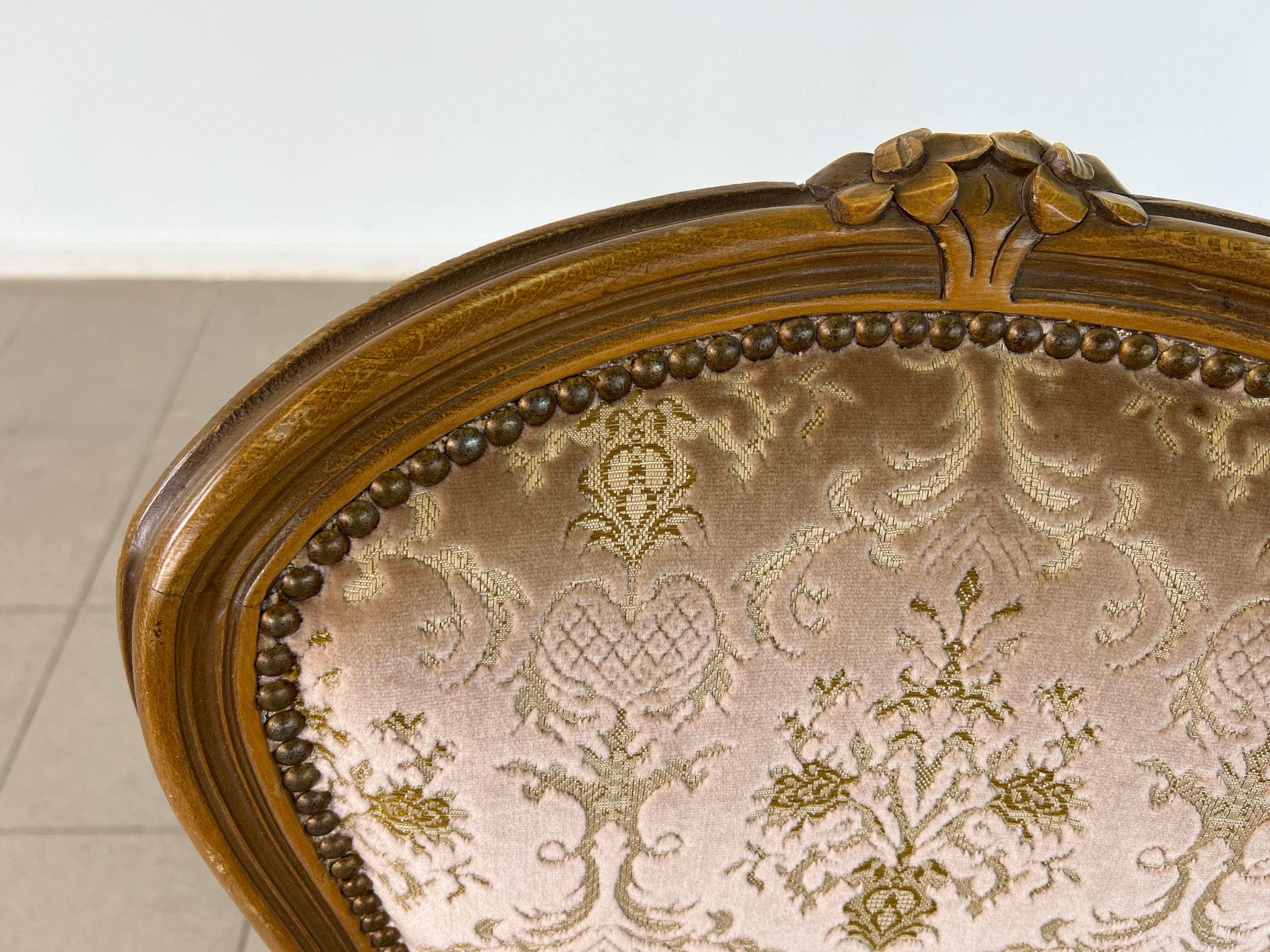 Vintage French Louis XV Style Dining Chairs – Set of 6 en venta 4