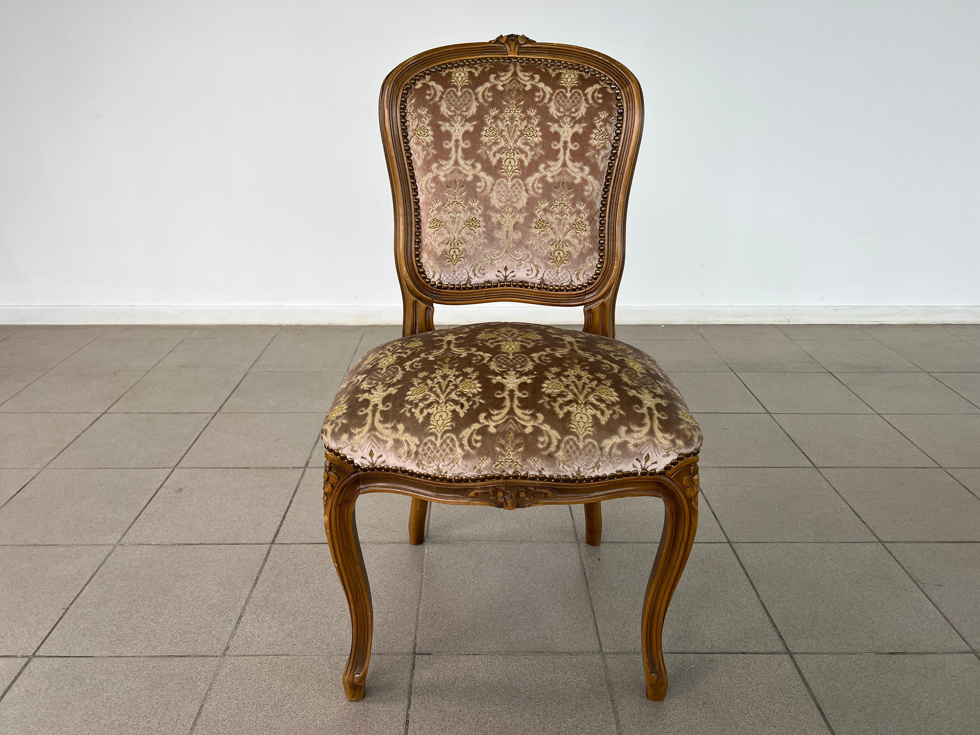 Vintage French Louis XV Style Dining Chairs – Set of 6 en venta 1