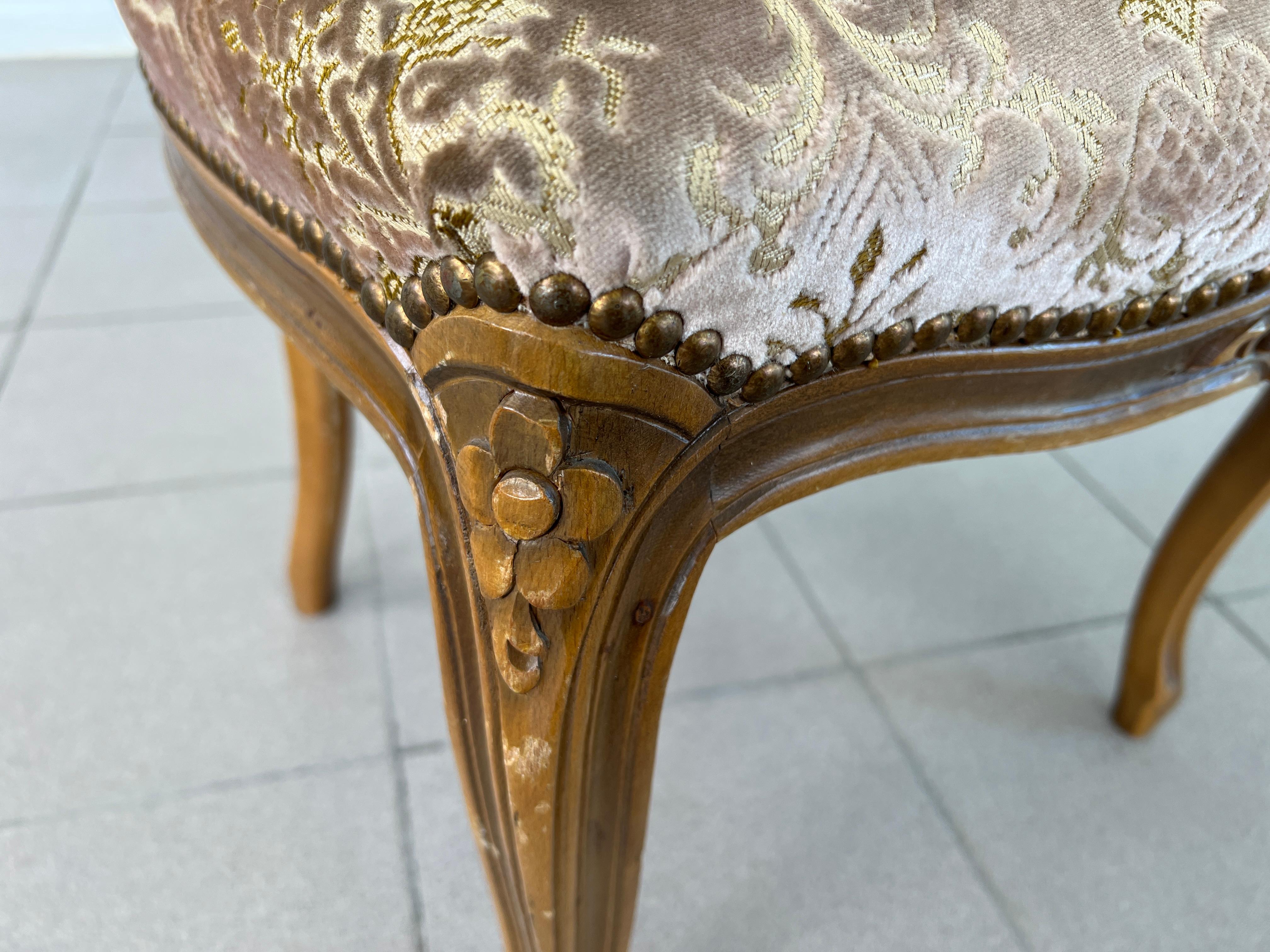 Vintage French Louis XV Style Dining Chairs – Set of 6 en venta 2
