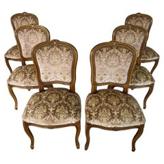 Vintage French Louis XV Style Dining Chairs – Set of 6