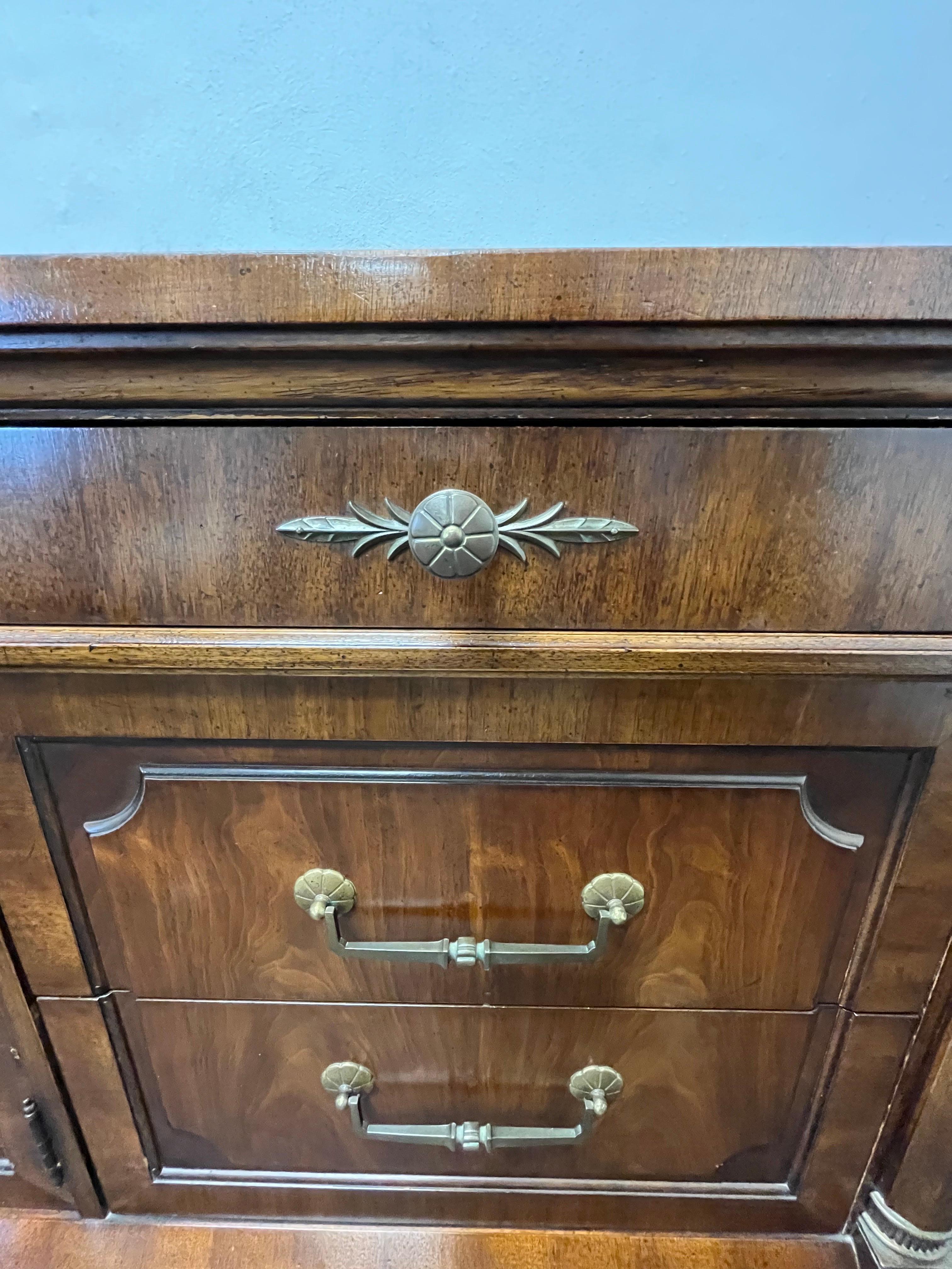 Brass Vintage French Louis XV Style Dresser For Sale