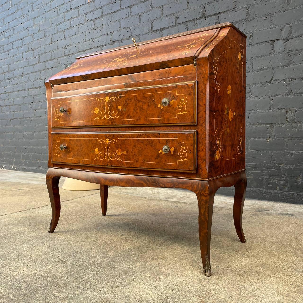 Mid-20th Century Vintage French Louis XV Style Drop-Leaf Desk