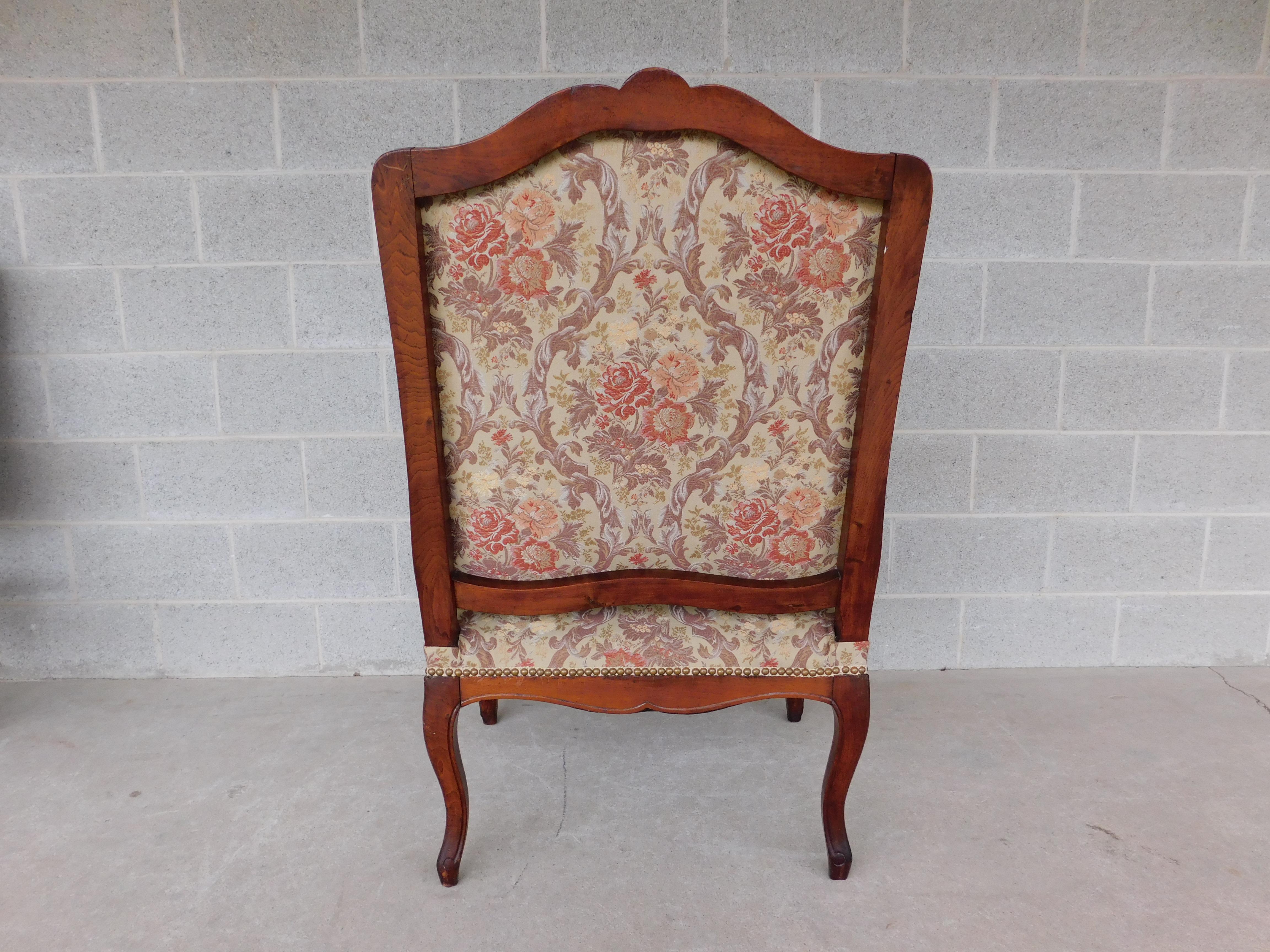 Vintage French Louis XV Style Fauteuil Chairs  - a Pair For Sale 5