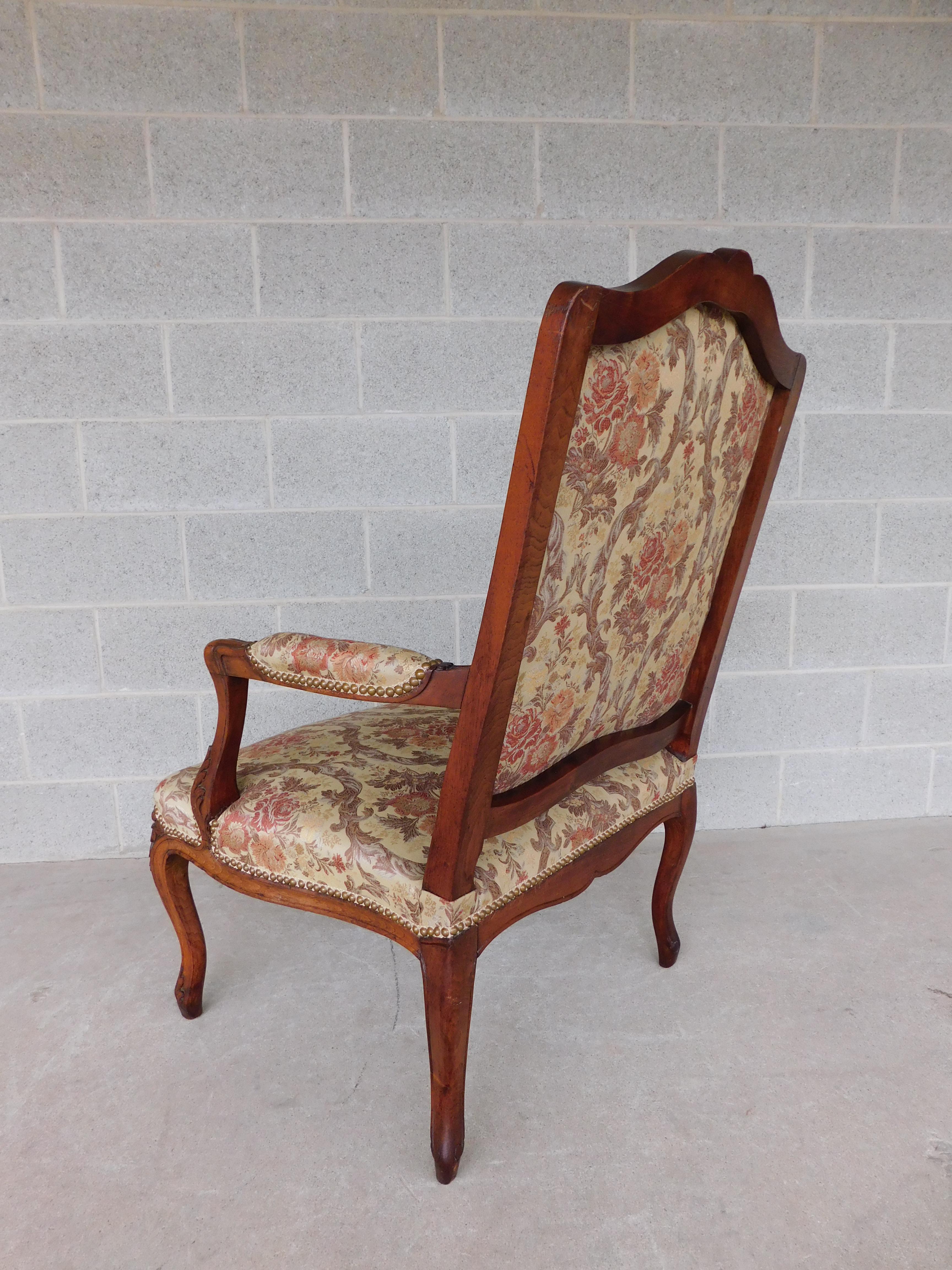 Vintage French Louis XV Style Fauteuil Chairs  - a Pair For Sale 6