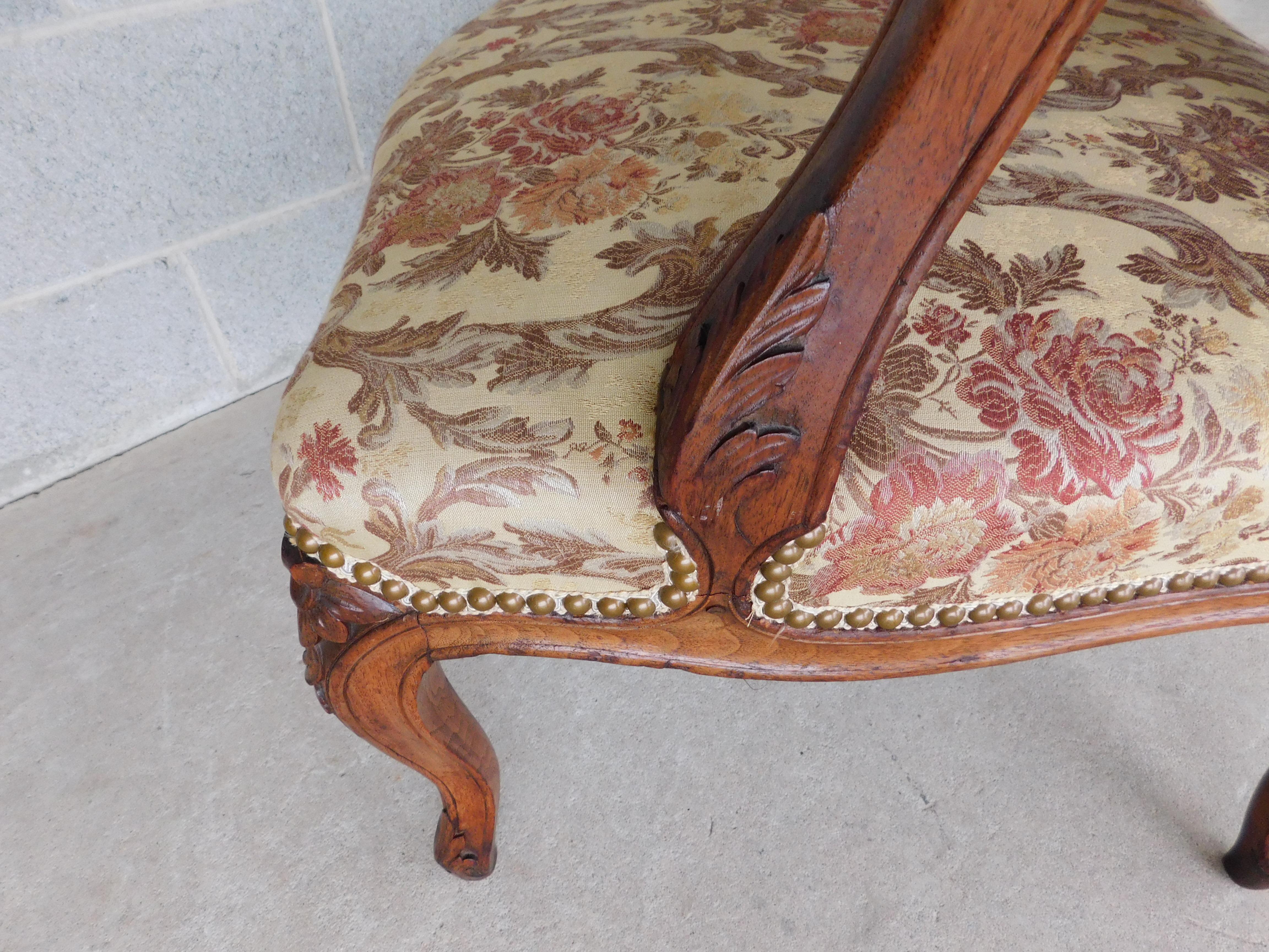 Vintage French Louis XV Style Fauteuil Chairs  - a Pair For Sale 9