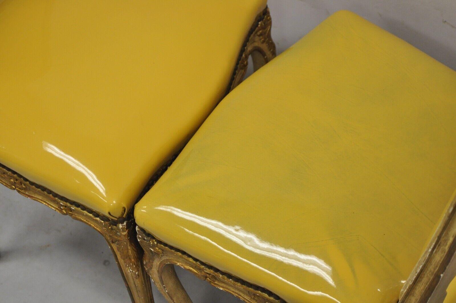 Vintage Französisch Louis XV Stil Parcel vergoldet geschnitzt Dining Side Chairs - Set von 10 im Angebot 2