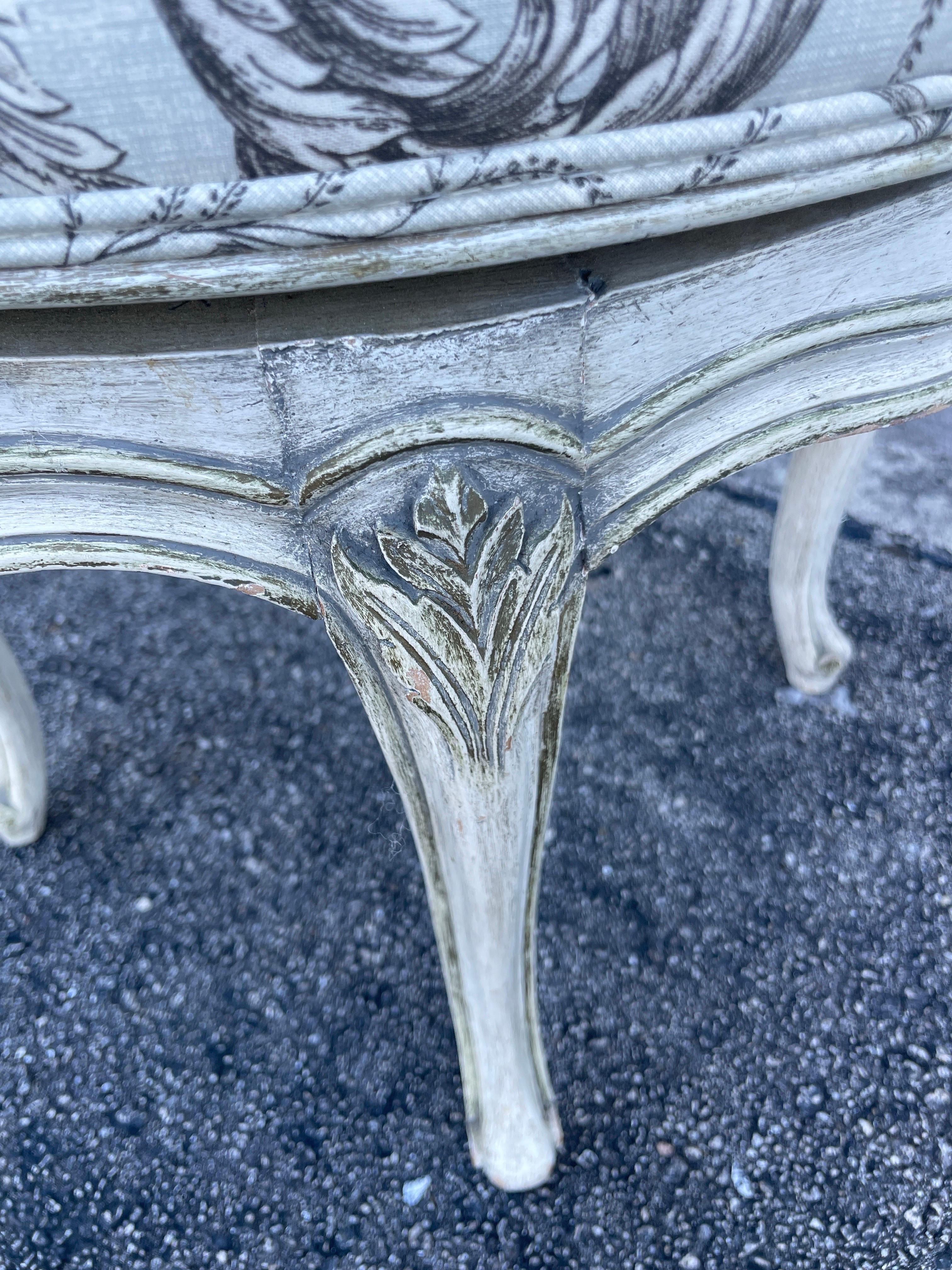 Vintage Français Style Louis XV Tabouret de Vanité Pivotant en vente 2