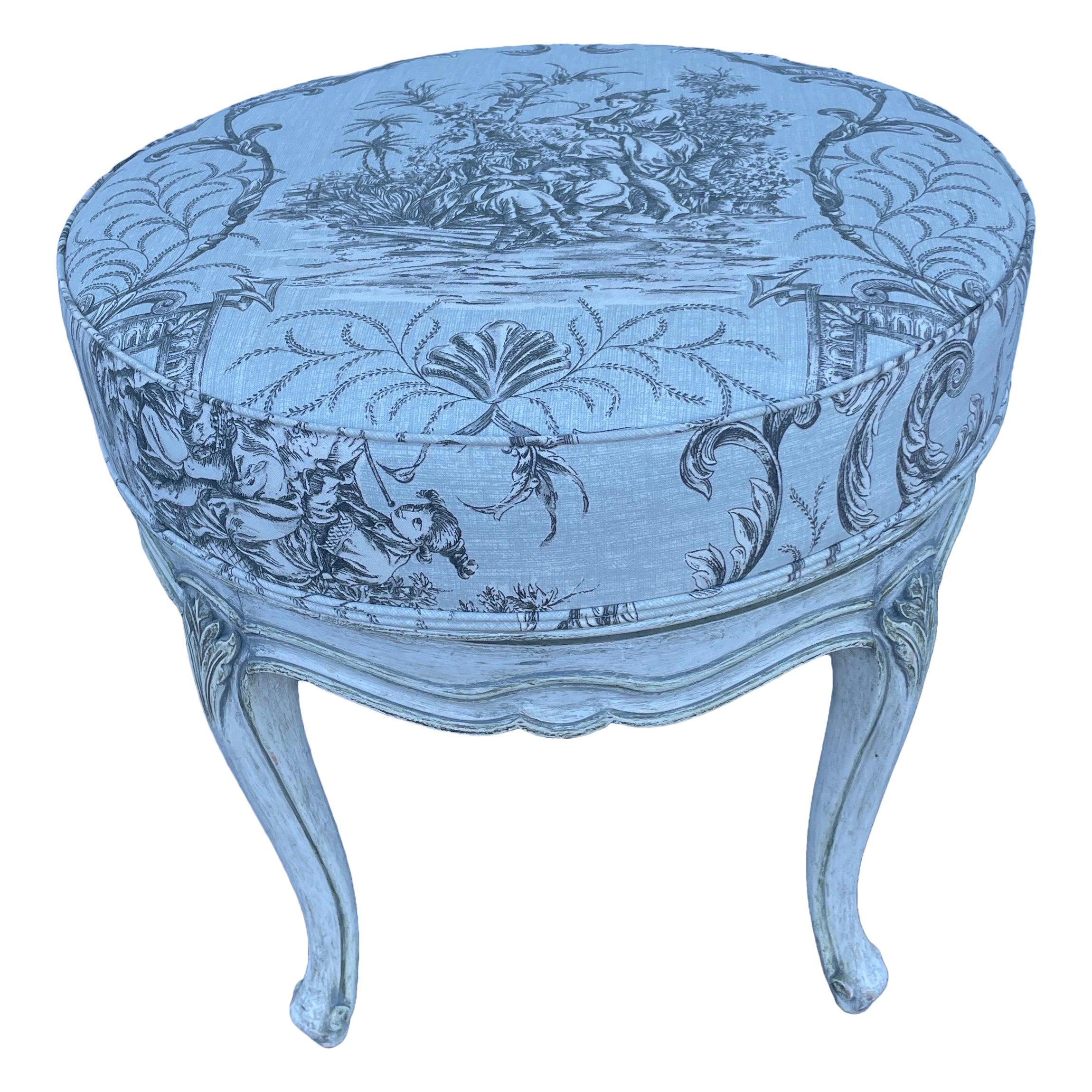 Vintage Français Style Louis XV Tabouret de Vanité Pivotant en vente