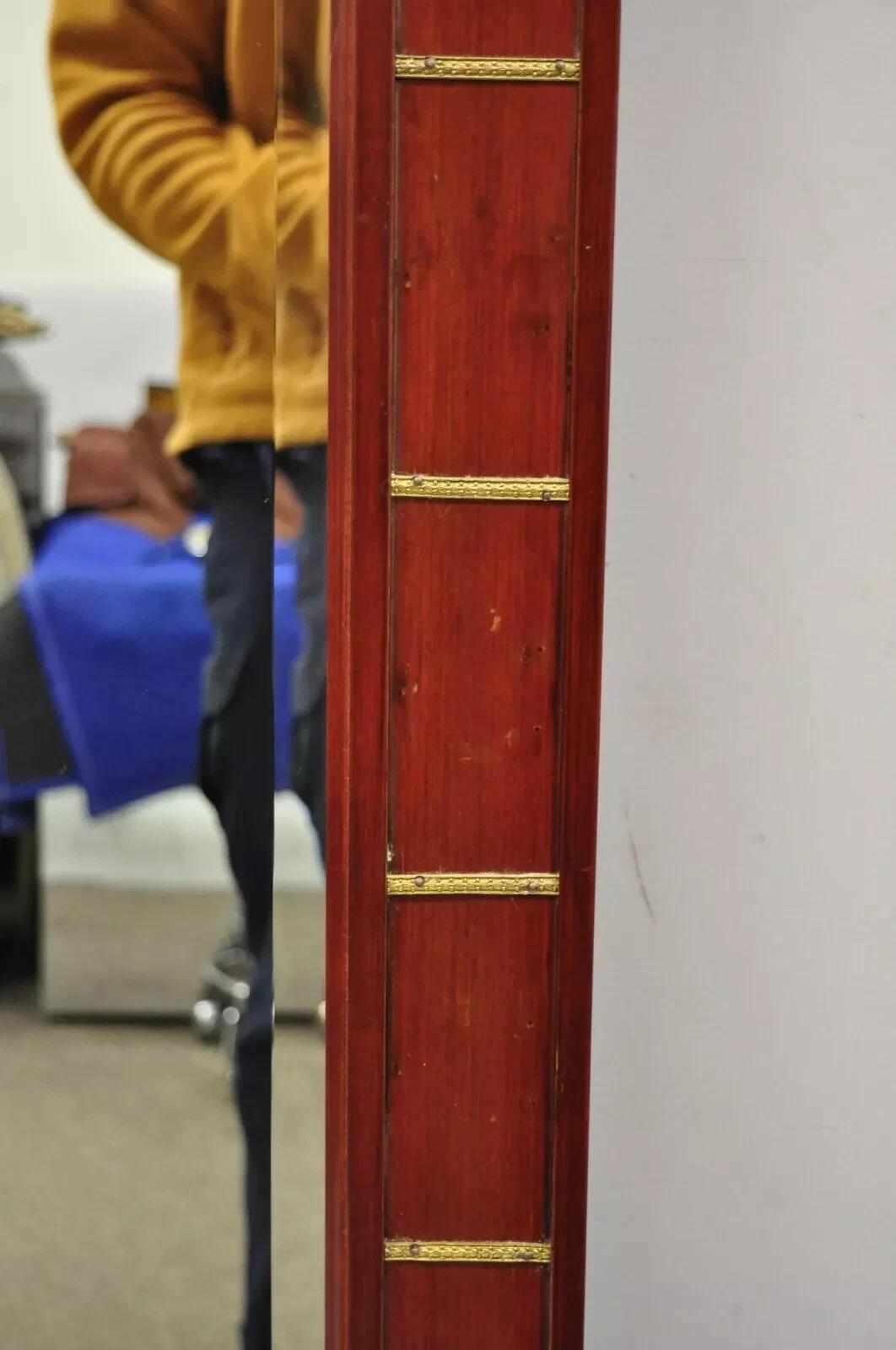 Vetro Specchio da molo Trumeau d'epoca in stile Luigi XV con ormeggio in bronzo in vendita