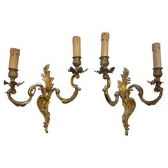 Antique French Louis XV Style Wall Lights