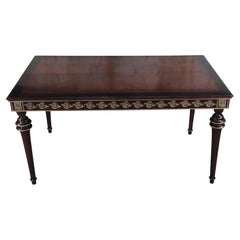 Vintage French Louis XVI Mahogany Library Dining Table or Writing Desk Ormolu