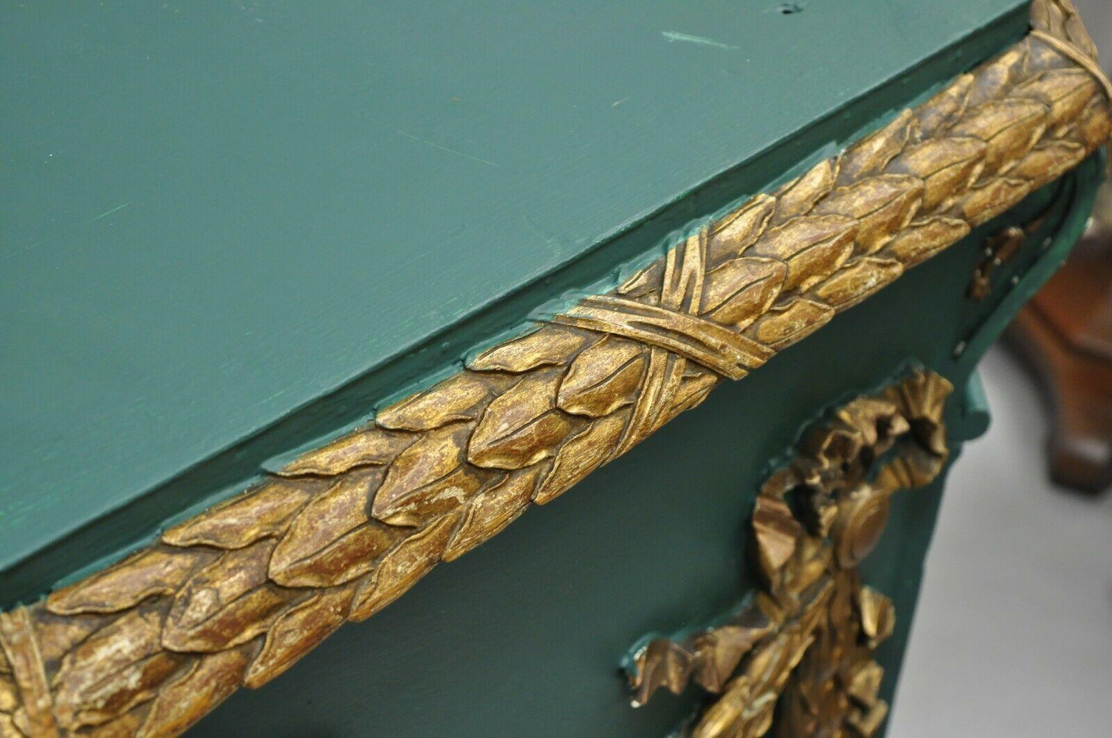 Vintage French Louis XVI Style Carved Ribbon Drape Wooden Column Pedestal For Sale 7