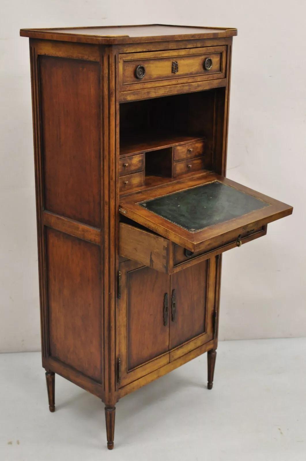 Unknown Vintage French Louis XVI Style Cherry Abbatant Secretary Desk for Bloomingdales For Sale