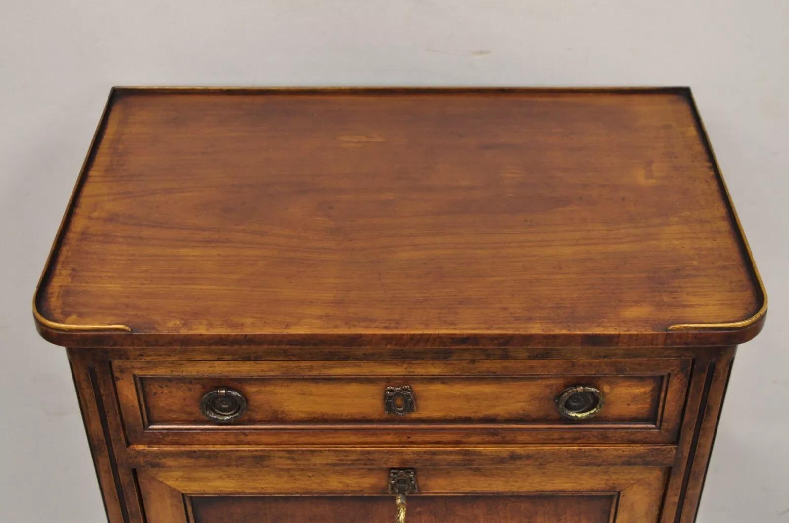 Vintage French Louis XVI Style Cherry Abbatant Secretary Desk for Bloomingdales In Good Condition For Sale In Philadelphia, PA