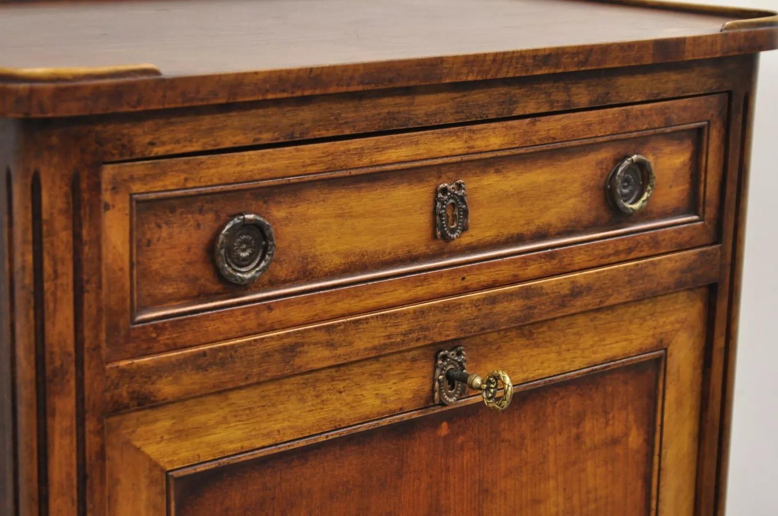 20th Century Vintage French Louis XVI Style Cherry Abbatant Secretary Desk for Bloomingdales For Sale