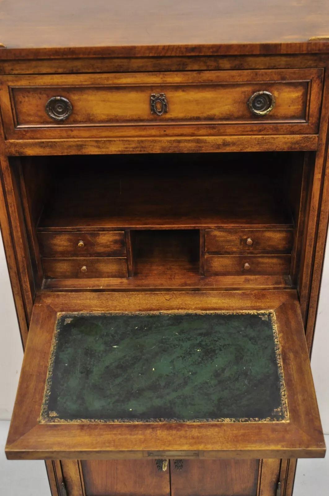 Vintage French Louis XVI Style Cherry Abbatant Secretary Desk for Bloomingdales For Sale 3