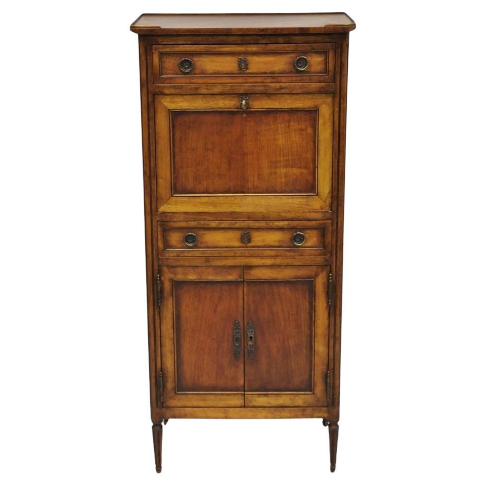 Vintage French Louis XVI Style Cherry Abbatant Secretary Desk for Bloomingdales For Sale
