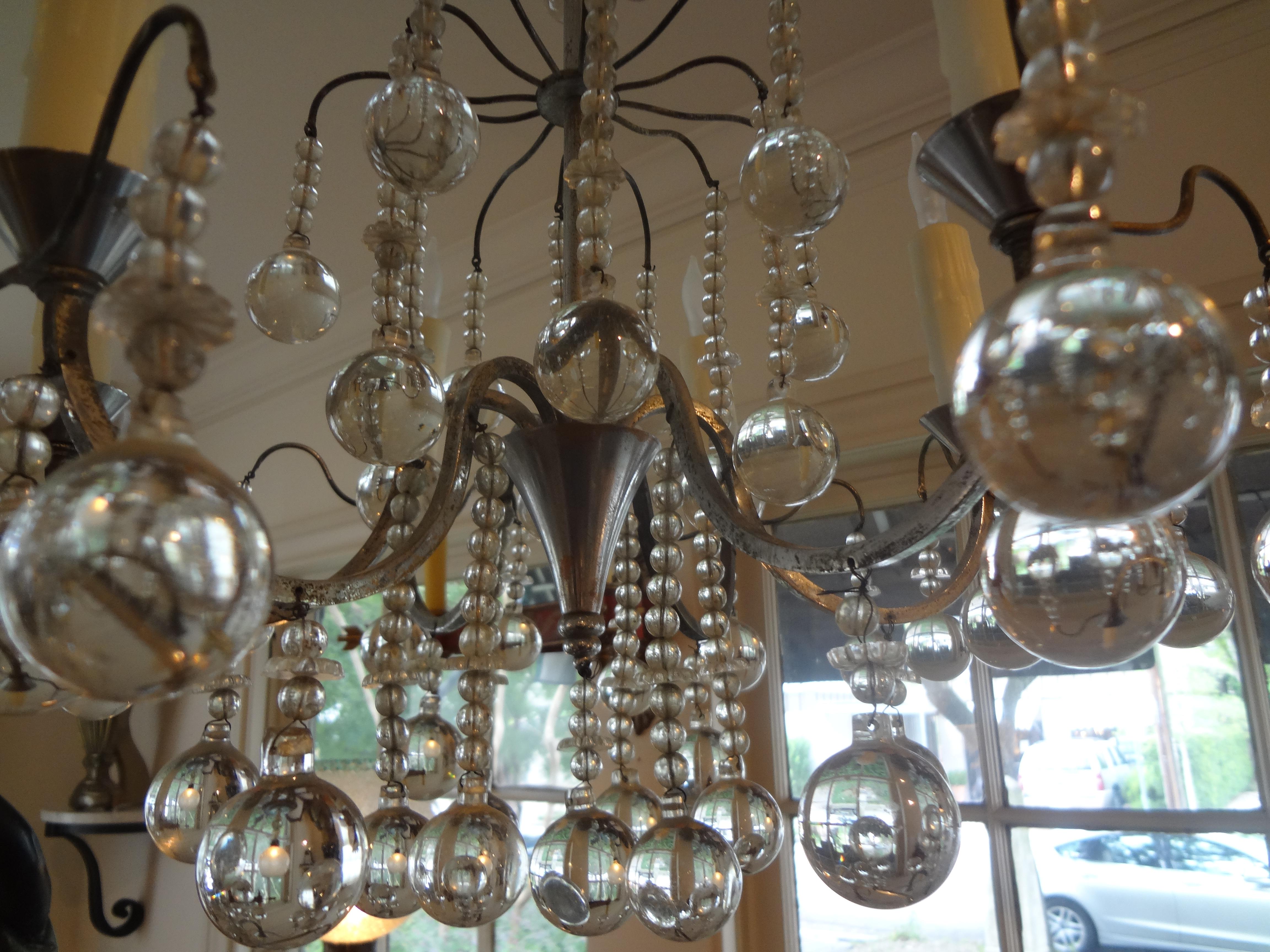 Mid-20th Century Vintage French Louis XVI Style Crystal Chandelier
