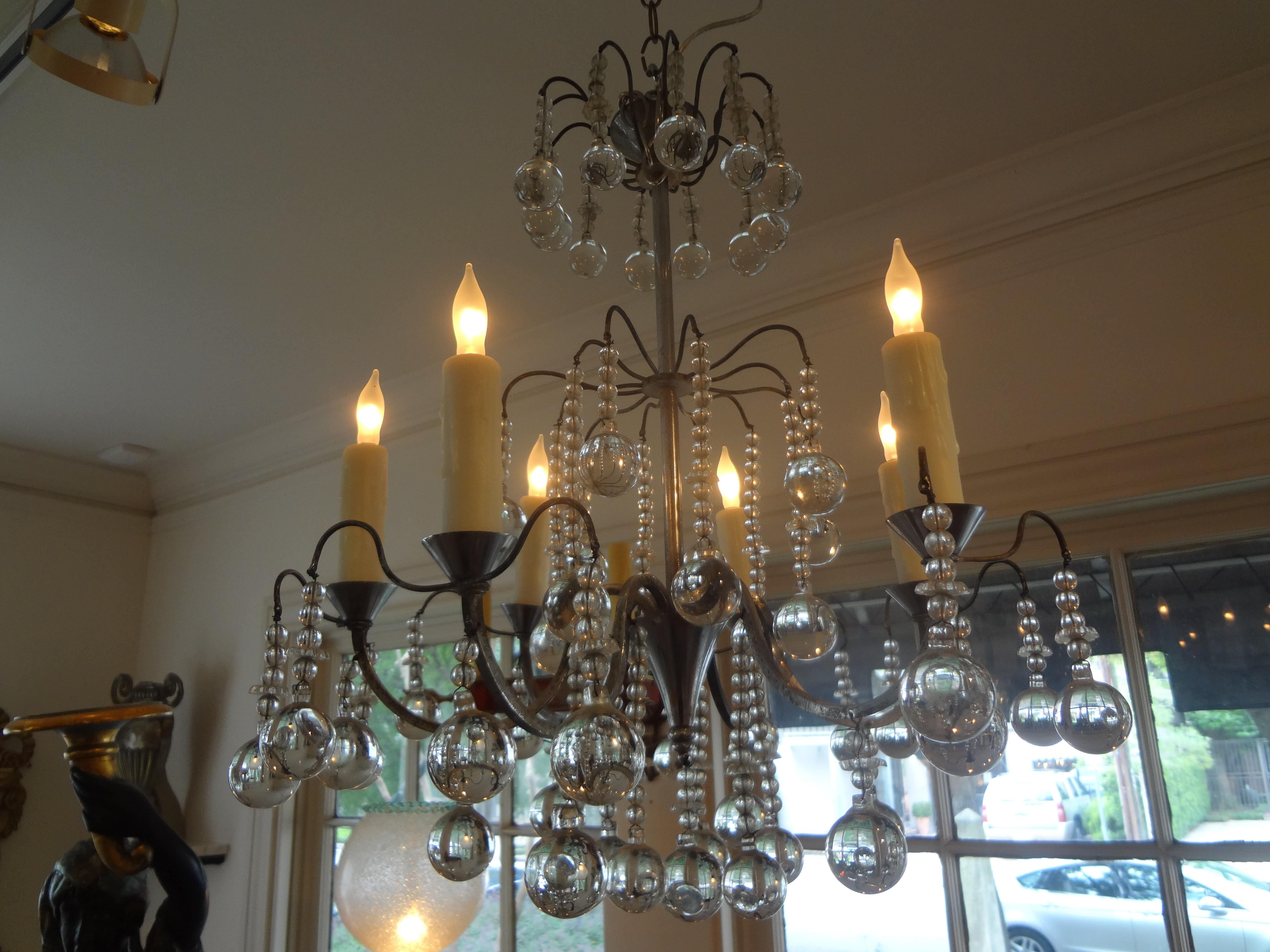 Vintage French Louis XVI Style Crystal Chandelier 3