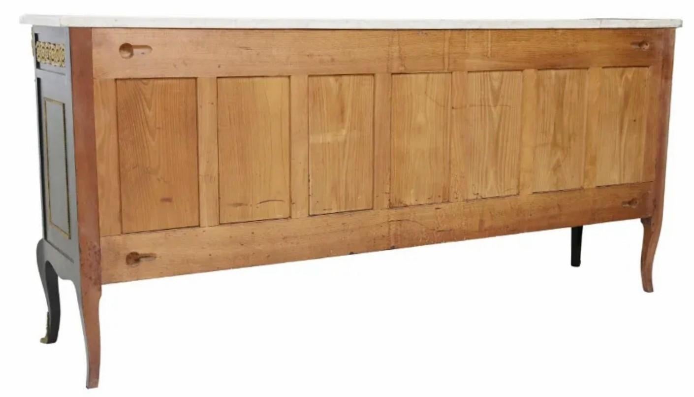 20ième siècle Enfilade de style Louis XVI français du milieu du siècle dernier en bois d'ébène de NF Ameublement  en vente