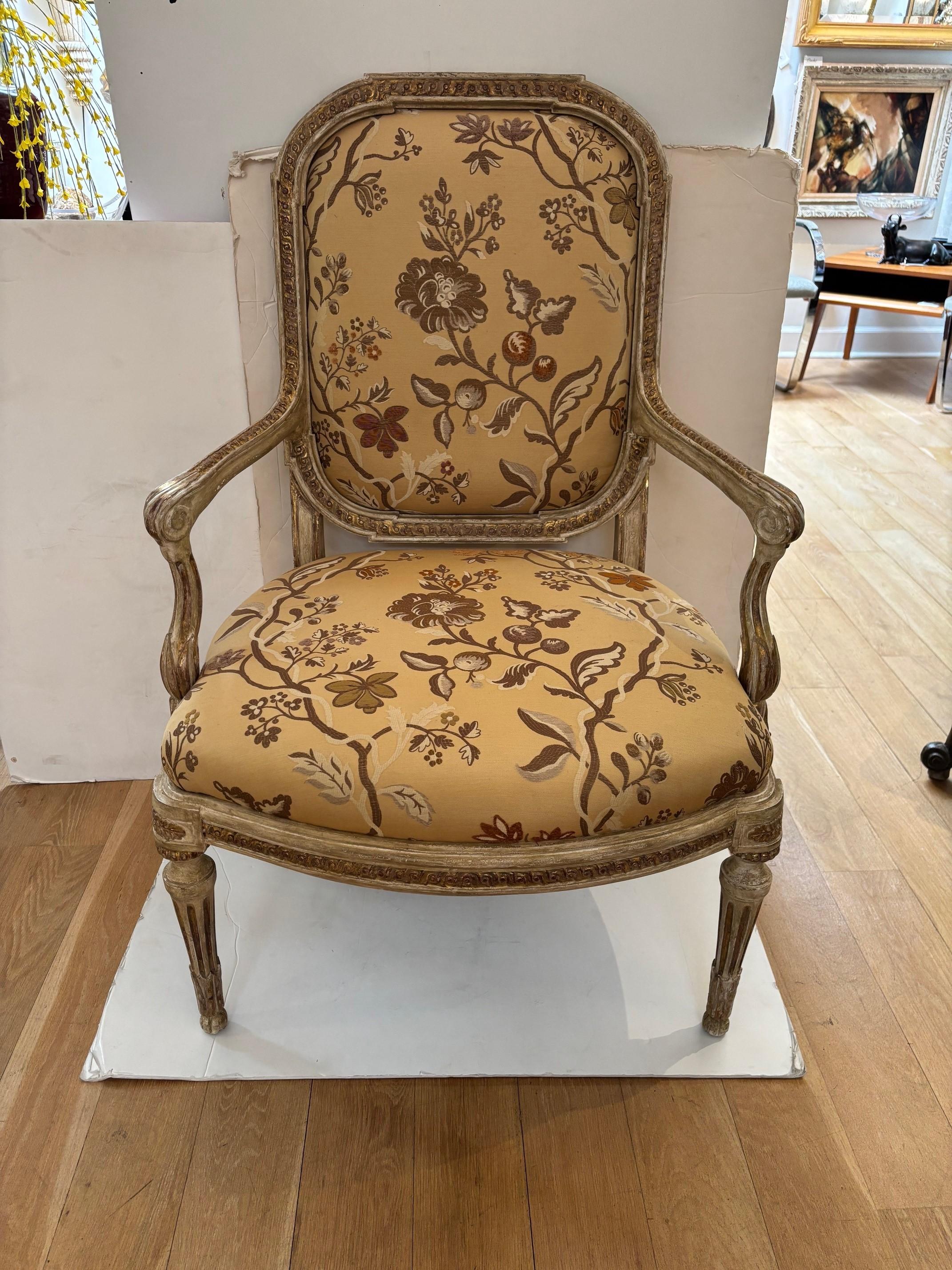 Vintage French Louis XVI Style Fauteuil Cary Grant's Estate Private Collection For Sale 4