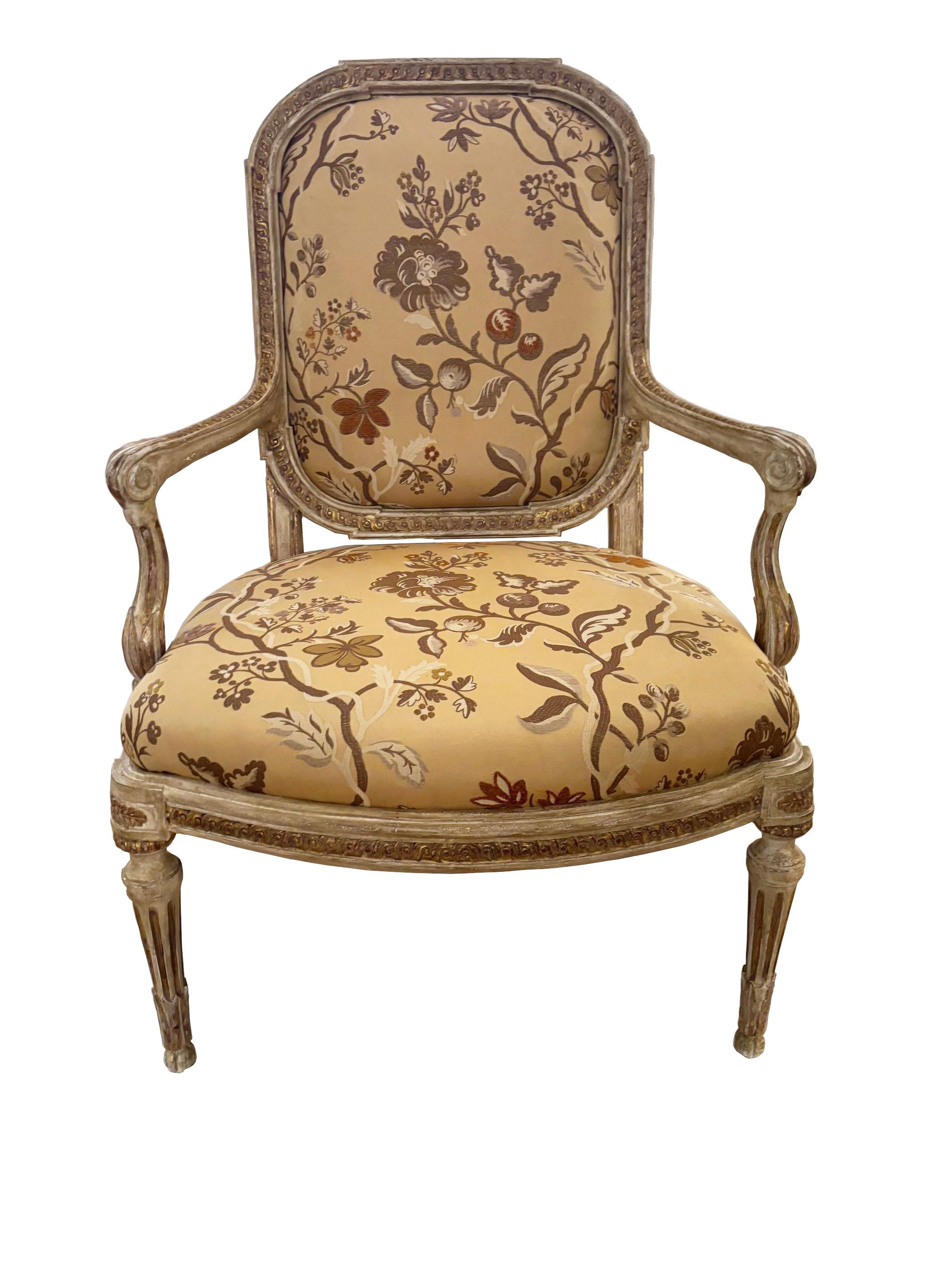 Vintage French Louis XVI Style Fauteuil Cary Grant's Estate Private Collection For Sale 5