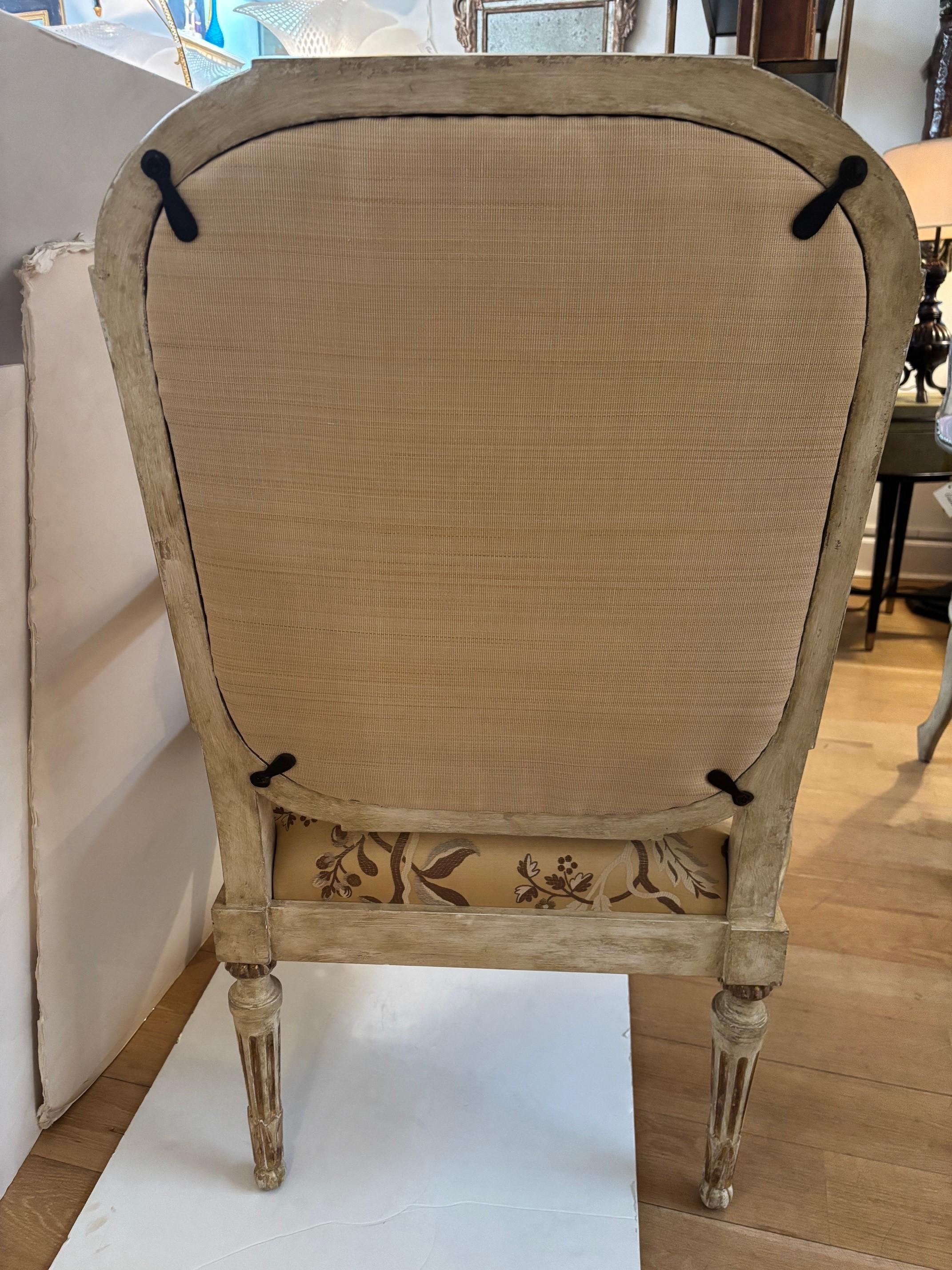 Late 20th Century Vintage French Louis XVI Style Fauteuil Cary Grant's Estate Private Collection For Sale