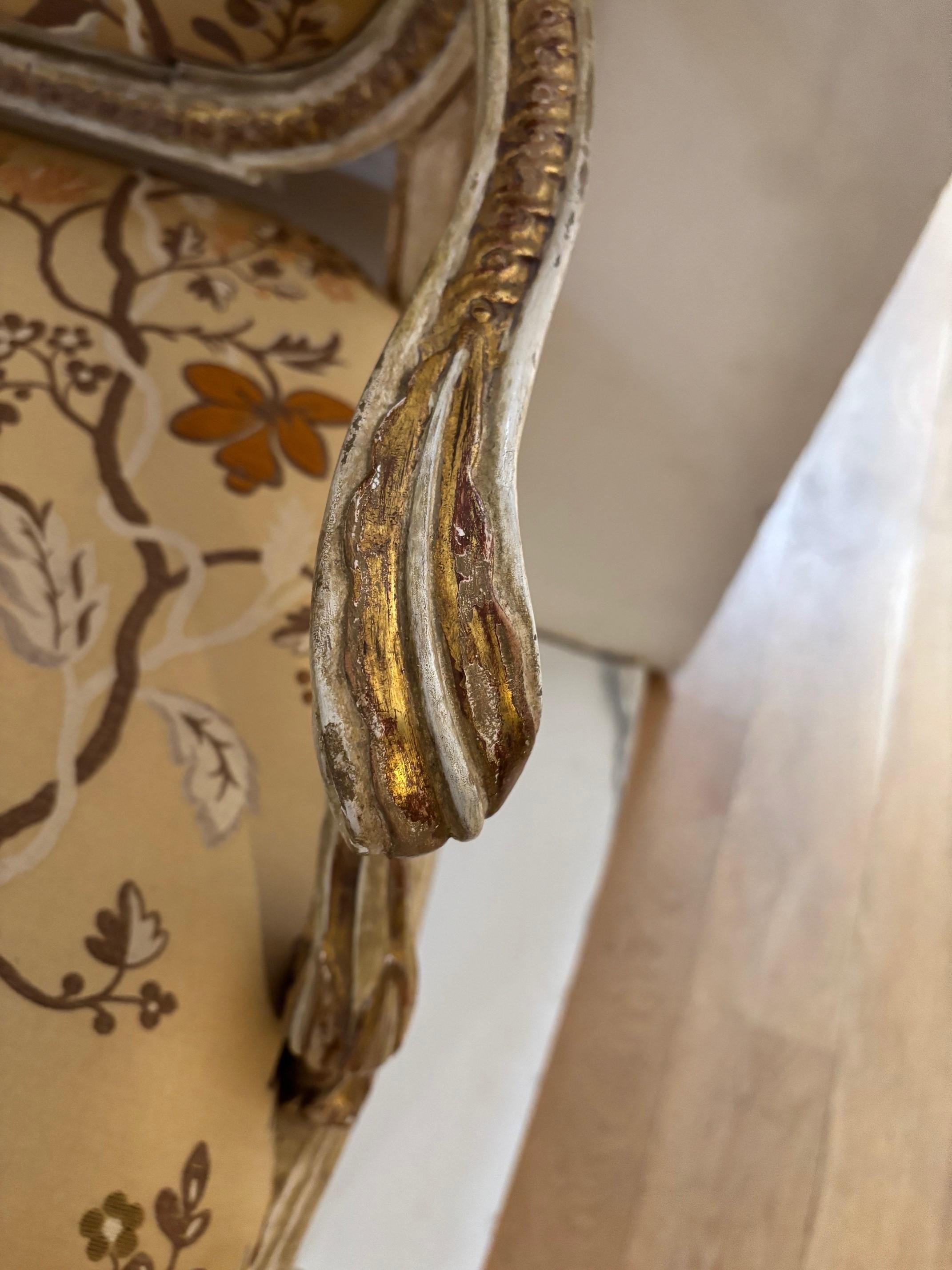 Fabric Vintage French Louis XVI Style Fauteuil Cary Grant's Estate Private Collection For Sale