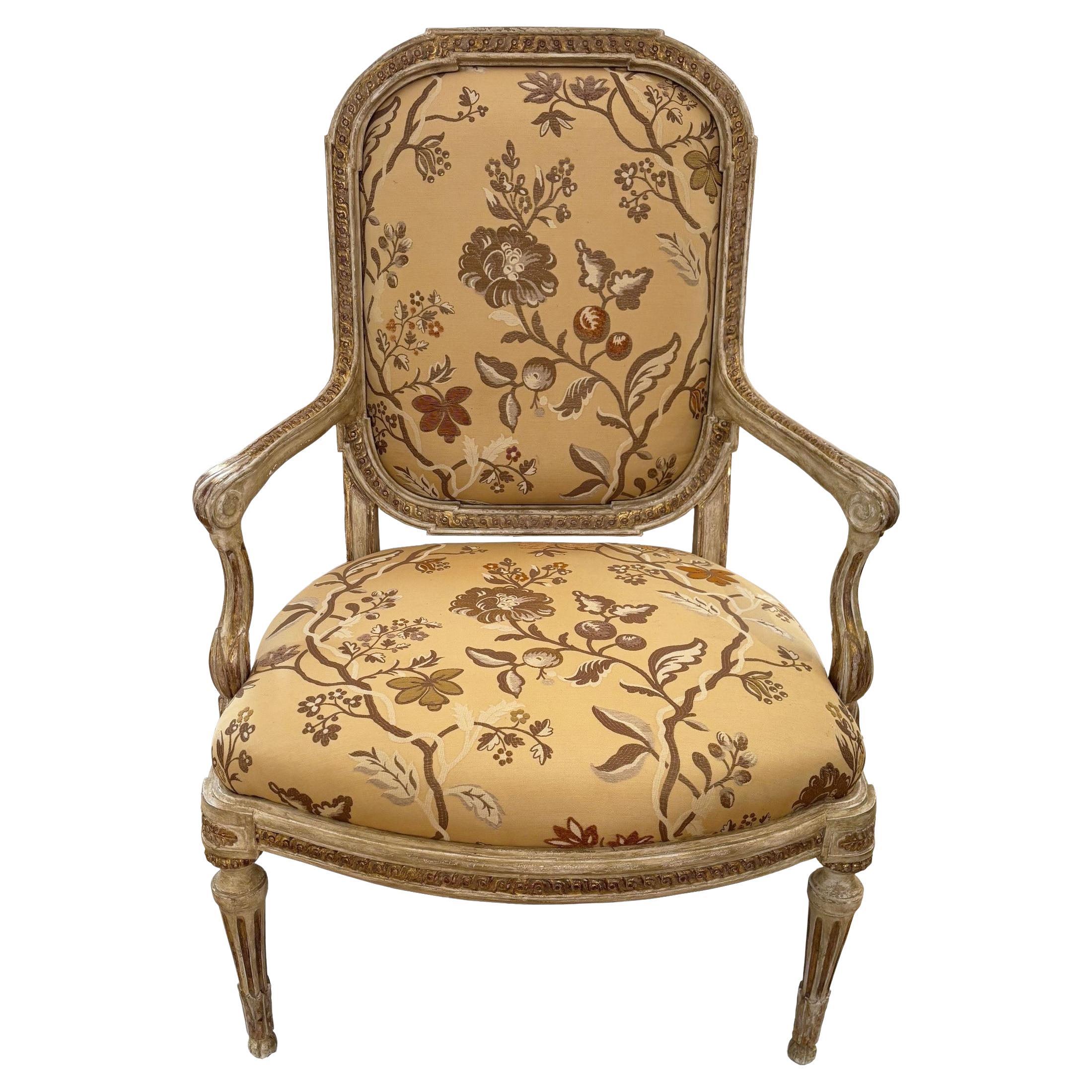 Vintage French Louis XVI Style Fauteuil Cary Grant's Estate Private Collection For Sale