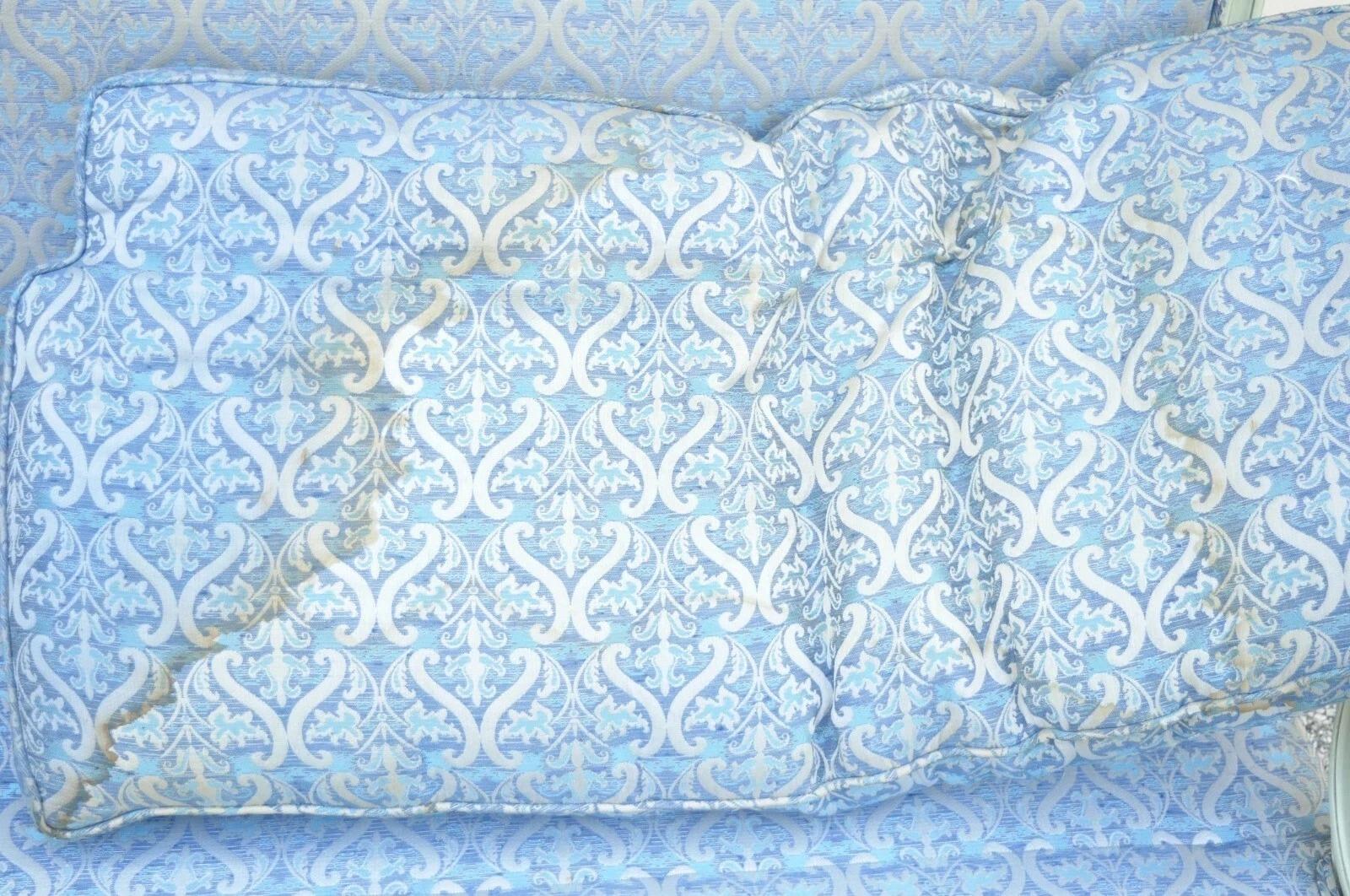 Canapé Vintage Français Style Louis XVI Hollywood Regency Vert Bleu Canapé Loveseat Sofa en vente 2