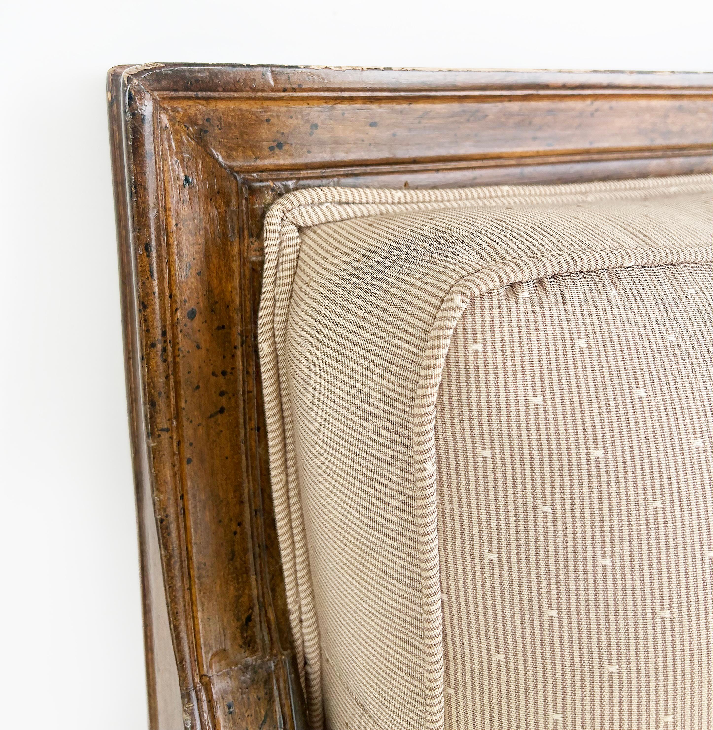 Vintage French Louis XVI Style Loveseat, Lewis Mittman Attributed, Upholstered For Sale 1