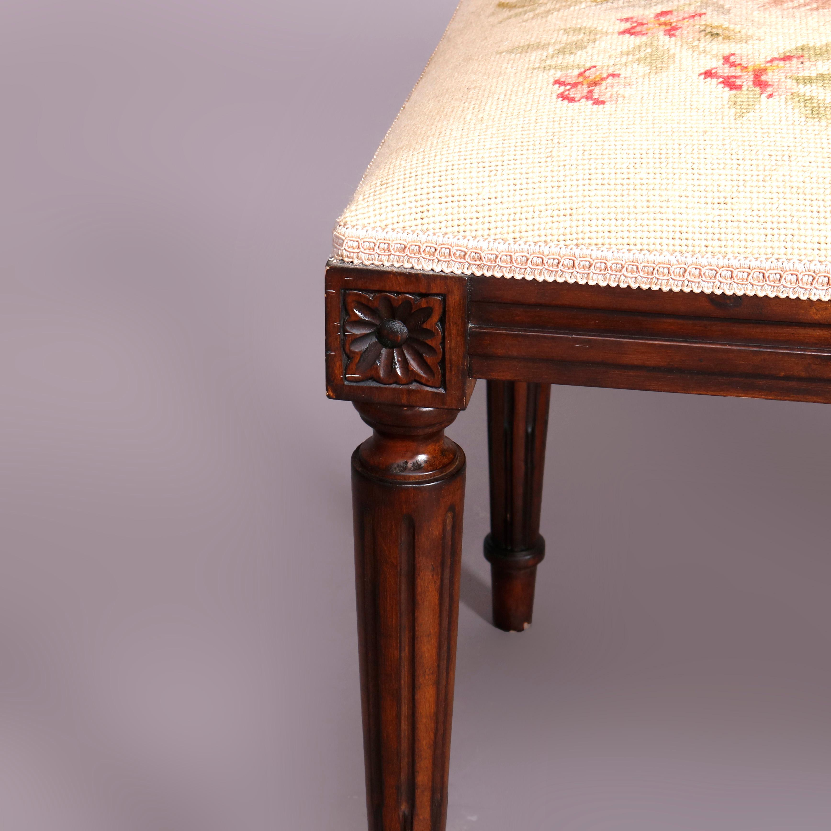 needlepoint piano bench cover
