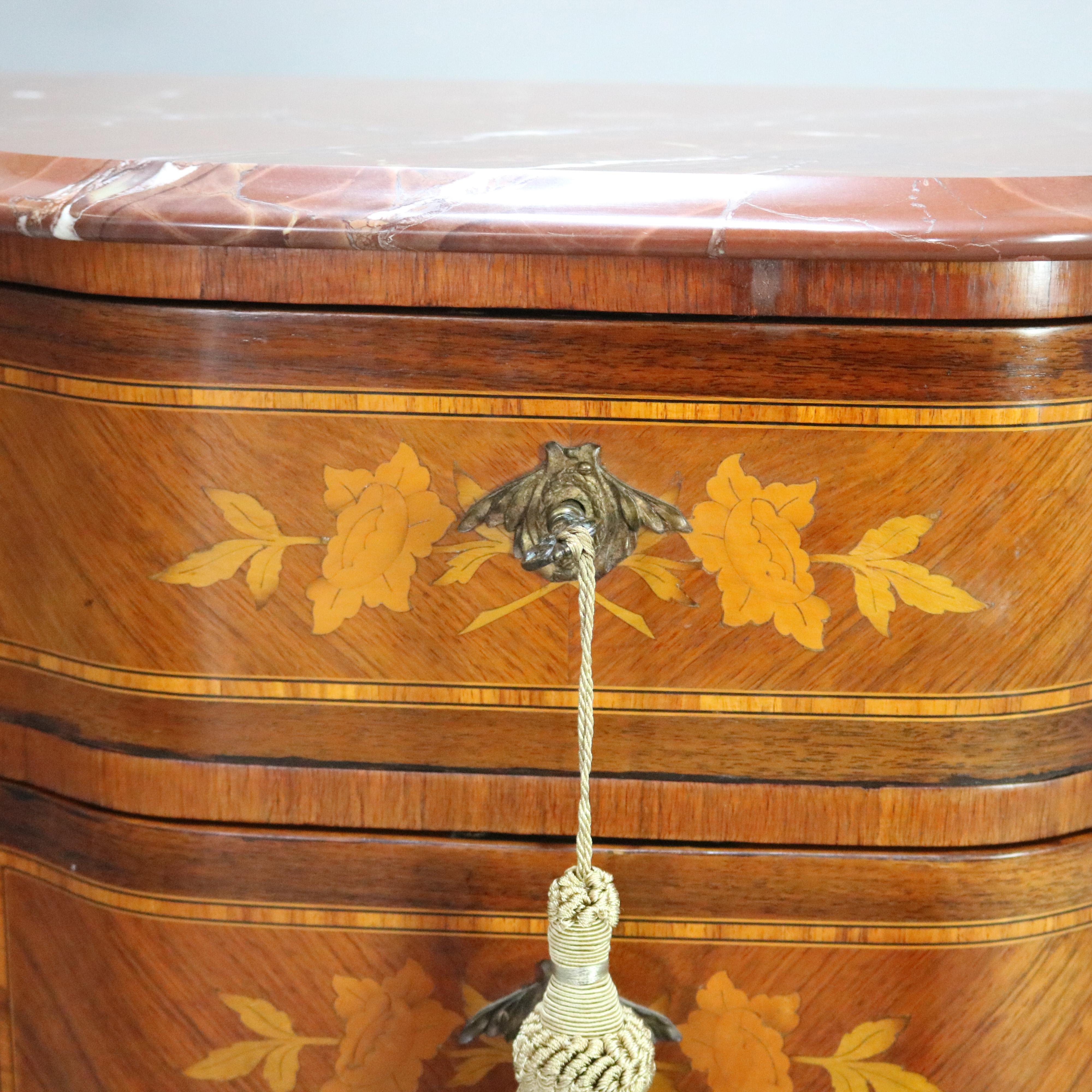 Vintage French Louis XVI Style Mahogany Marquetry Side Stand, 20th Century In Good Condition In Big Flats, NY