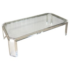 Französischer Lucite-Couchtisch im Vintage-Stil von David Lange