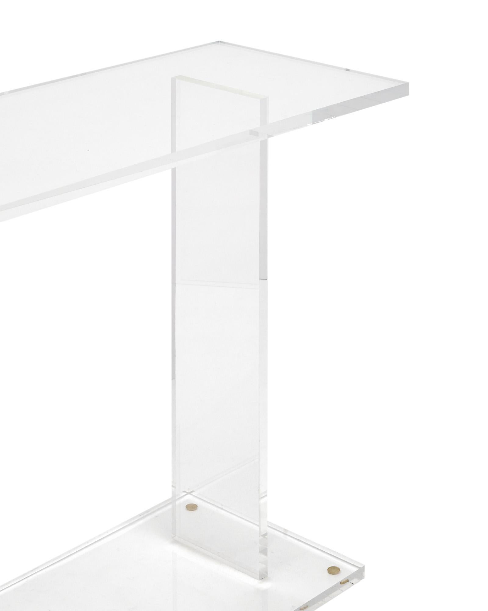 Mid-Century Modern Vintage French Lucite Console For Sale
