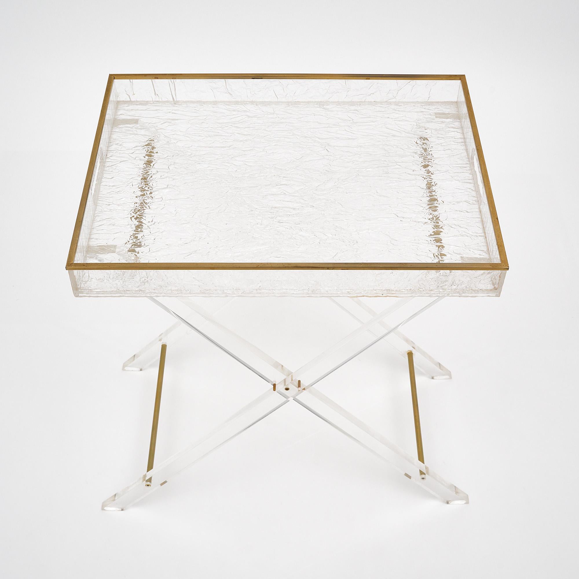 Vintage French Lucite Tray Table For Sale 1