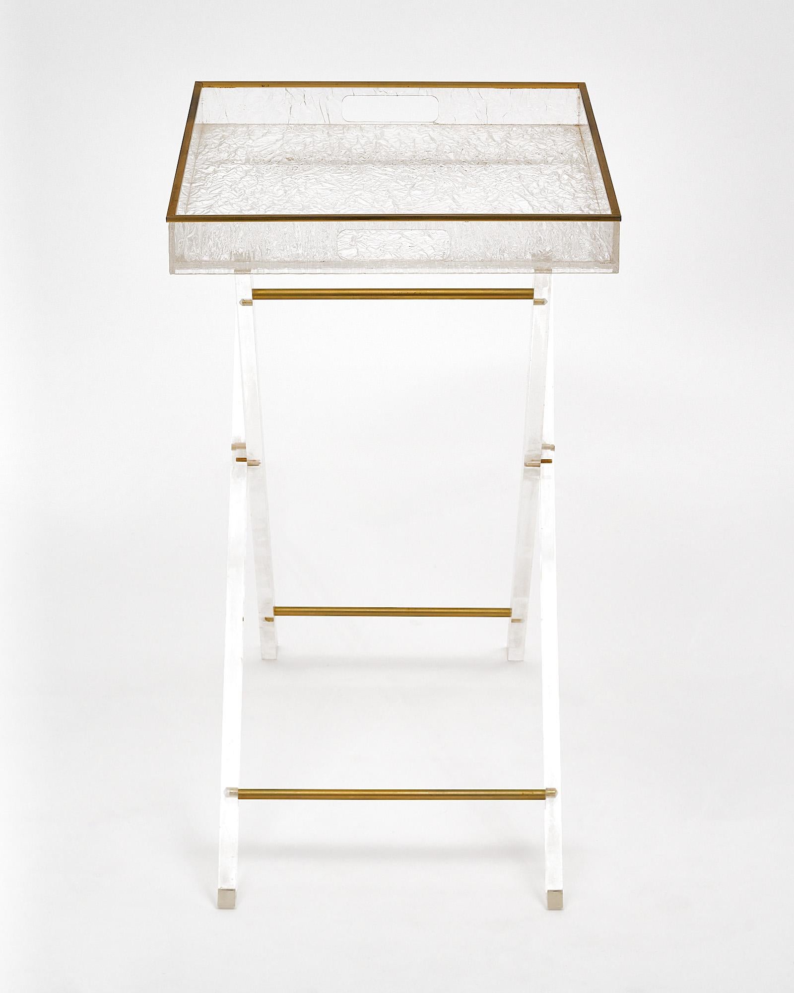 Vintage French Lucite Tray Table For Sale 2