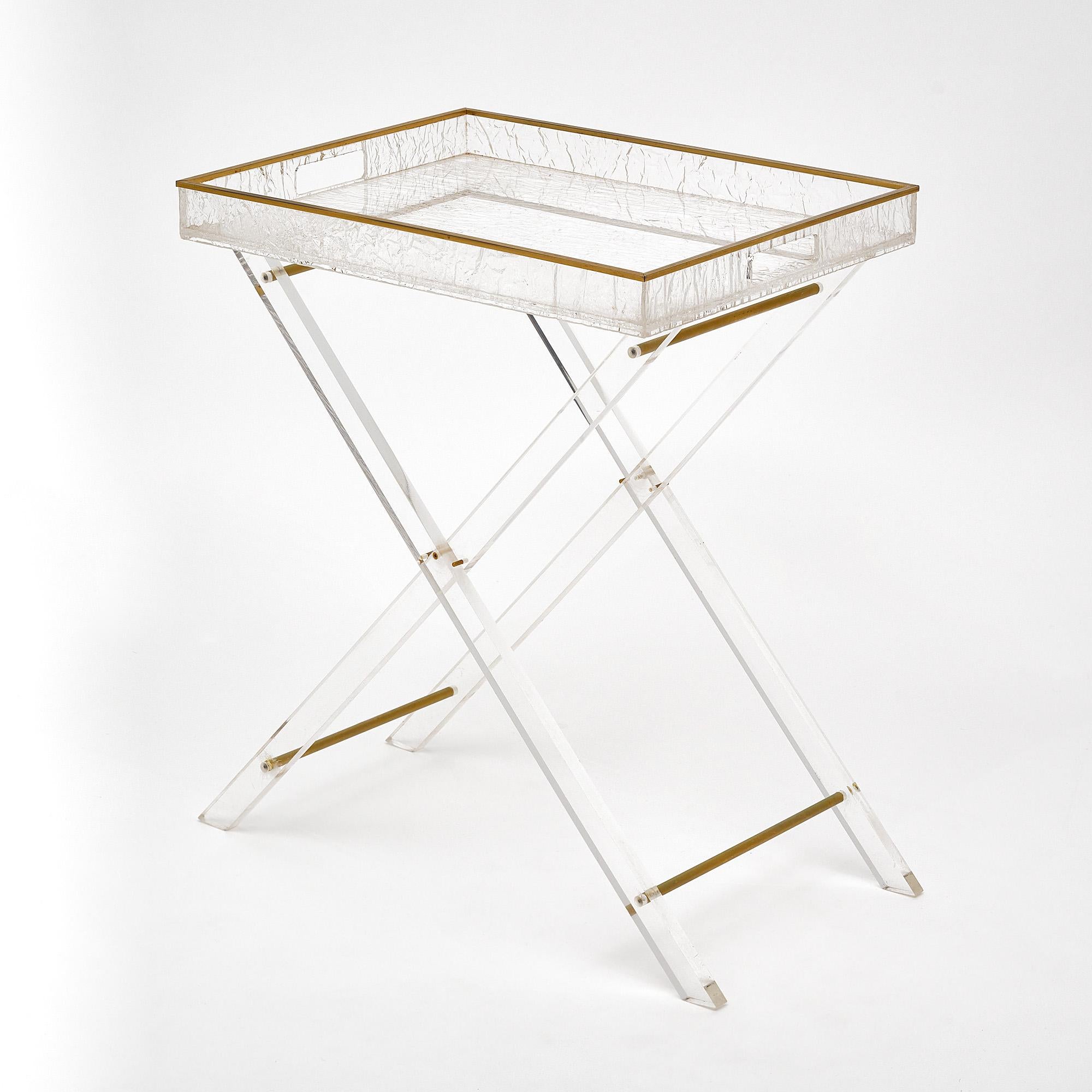 Vintage French Lucite Tray Table For Sale 3