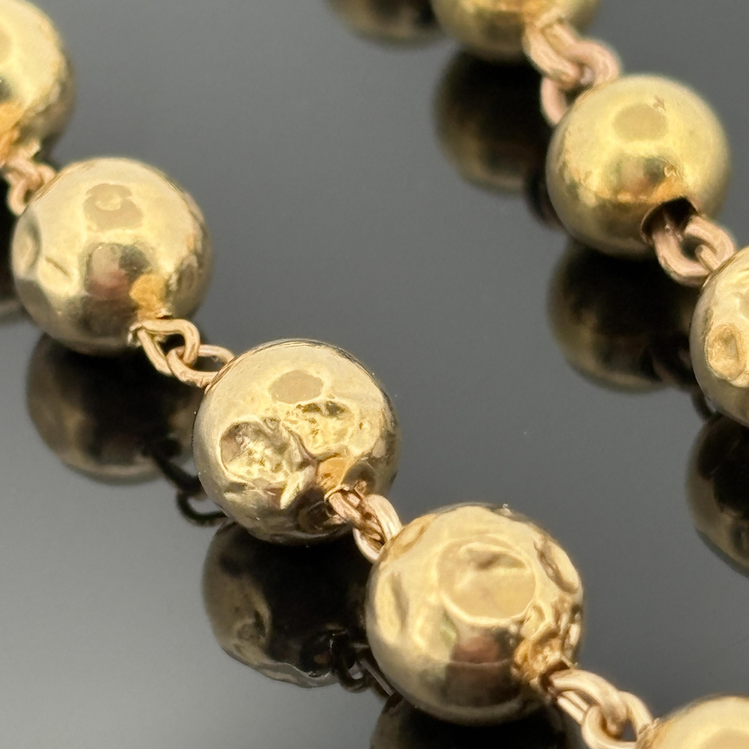 Rosario francese d'epoca in oro giallo 18 carati, inizio-metà secolo in vendita 6