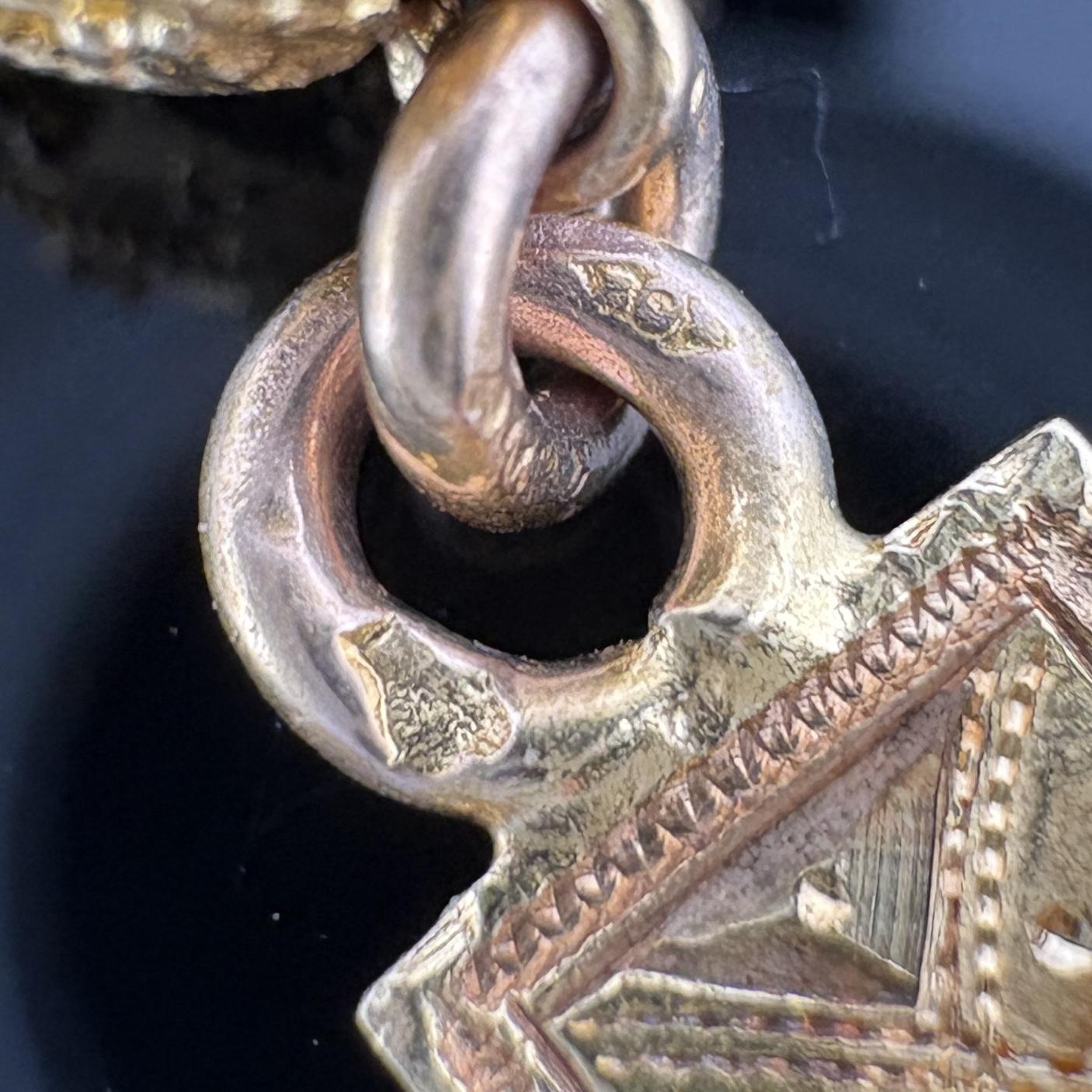 Rosario francese d'epoca in oro giallo 18 carati, inizio-metà secolo in vendita 9